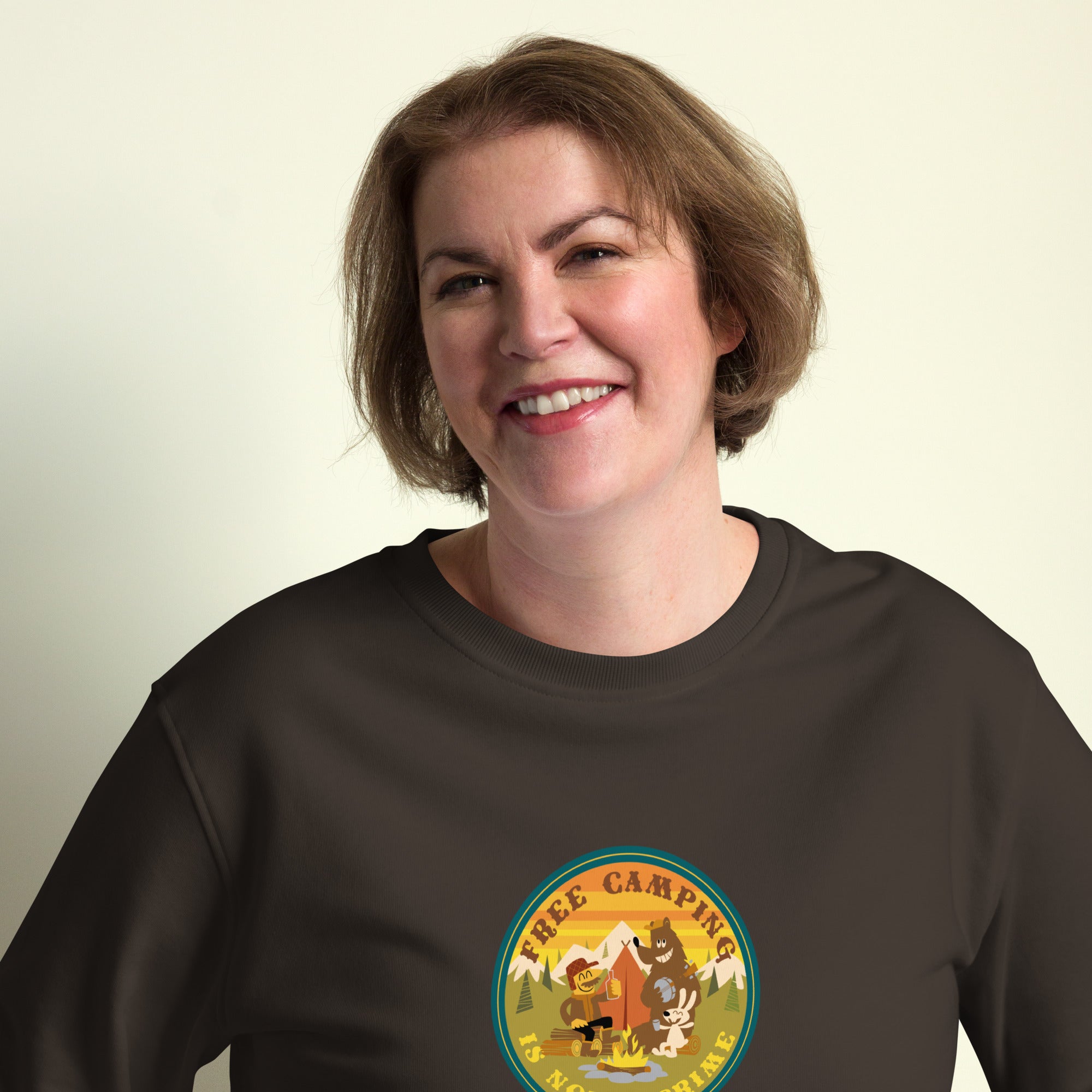 Unisex organic sweatshirt Free camping is not a crime