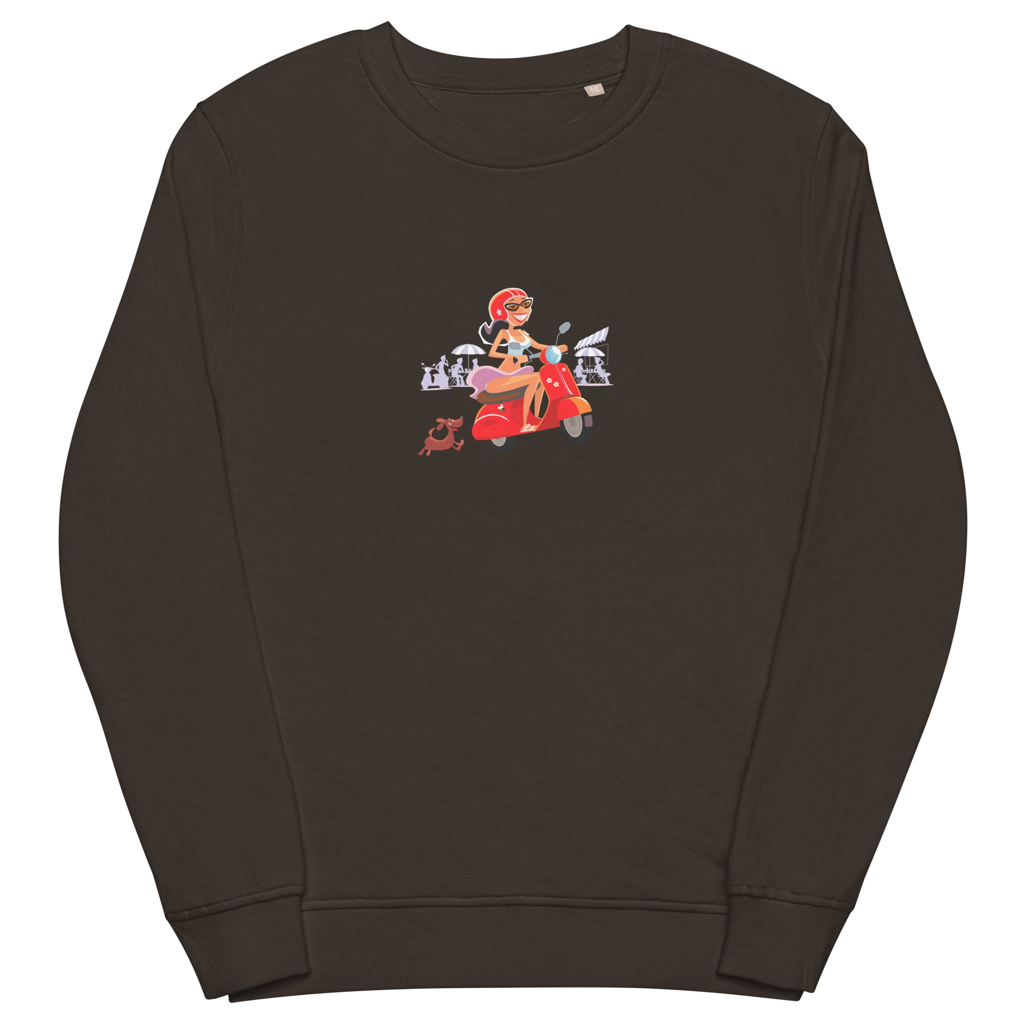 Sweat écologique unisexe Vespa Girl in St Tropez
