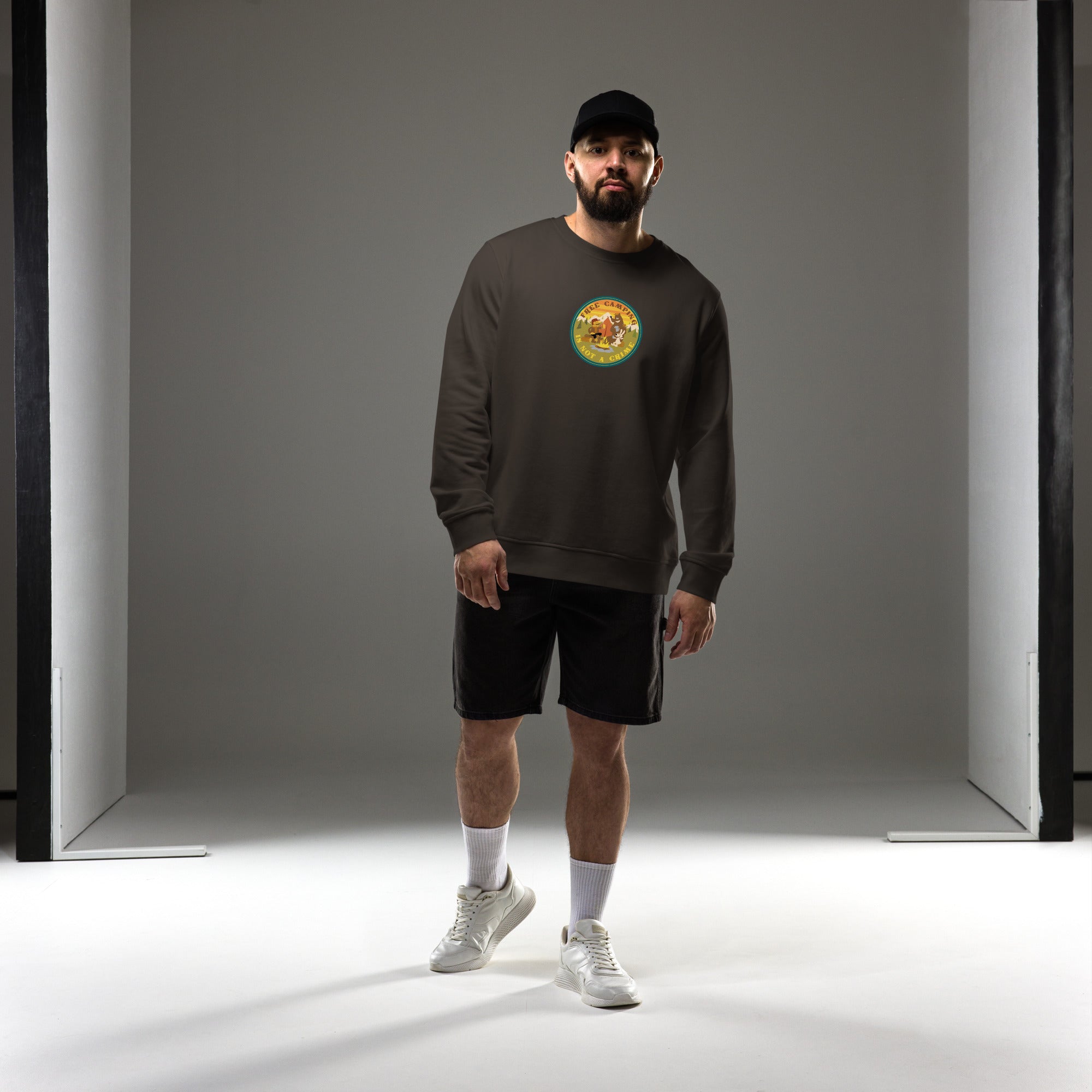 Unisex organic sweatshirt Free camping is not a crime