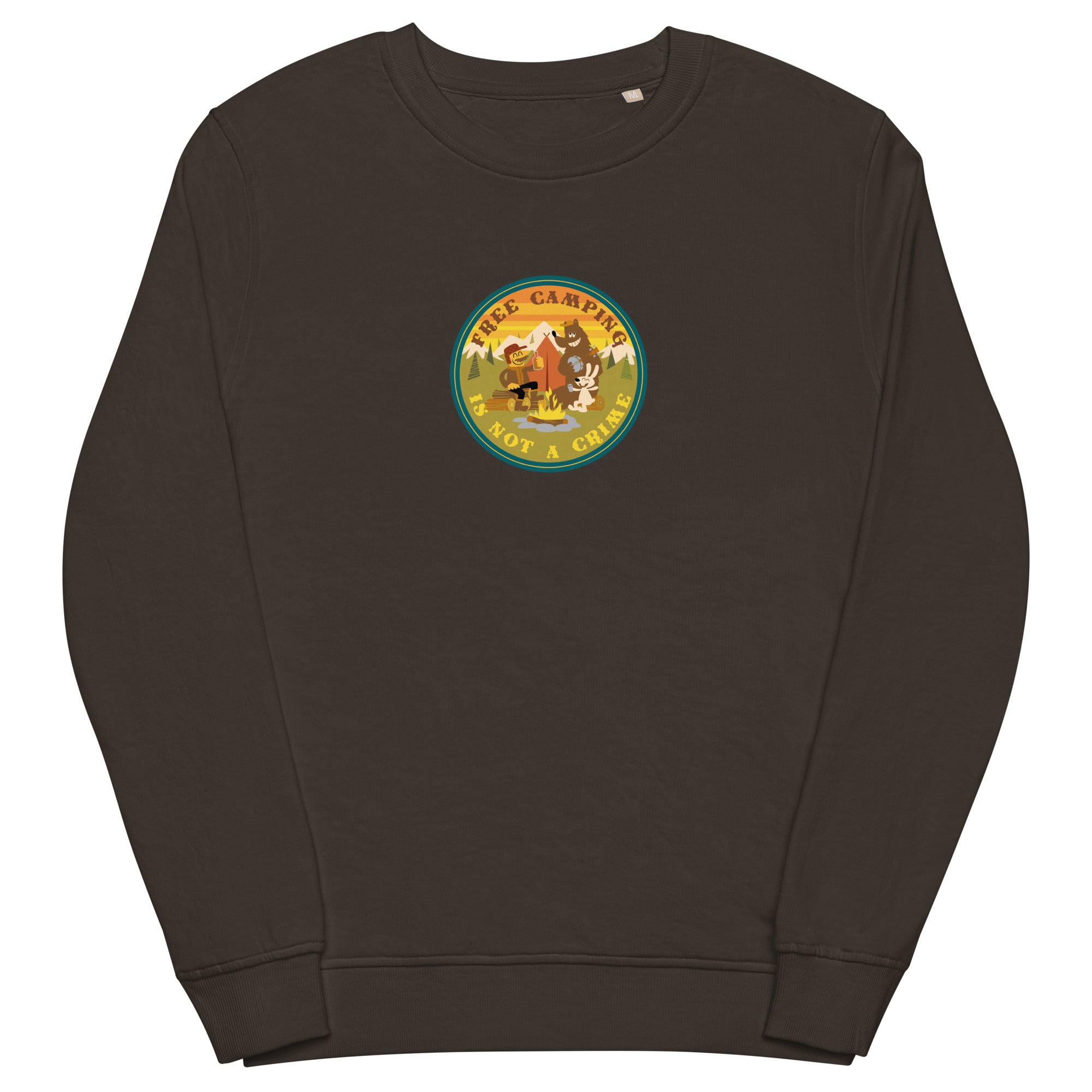 Unisex organic sweatshirt Free camping is not a crime