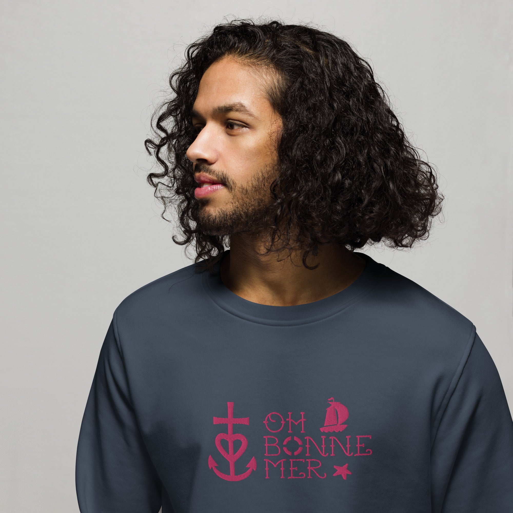 Sweat écologique unisexe Oh Bonne Mer 2 flamingo brodé