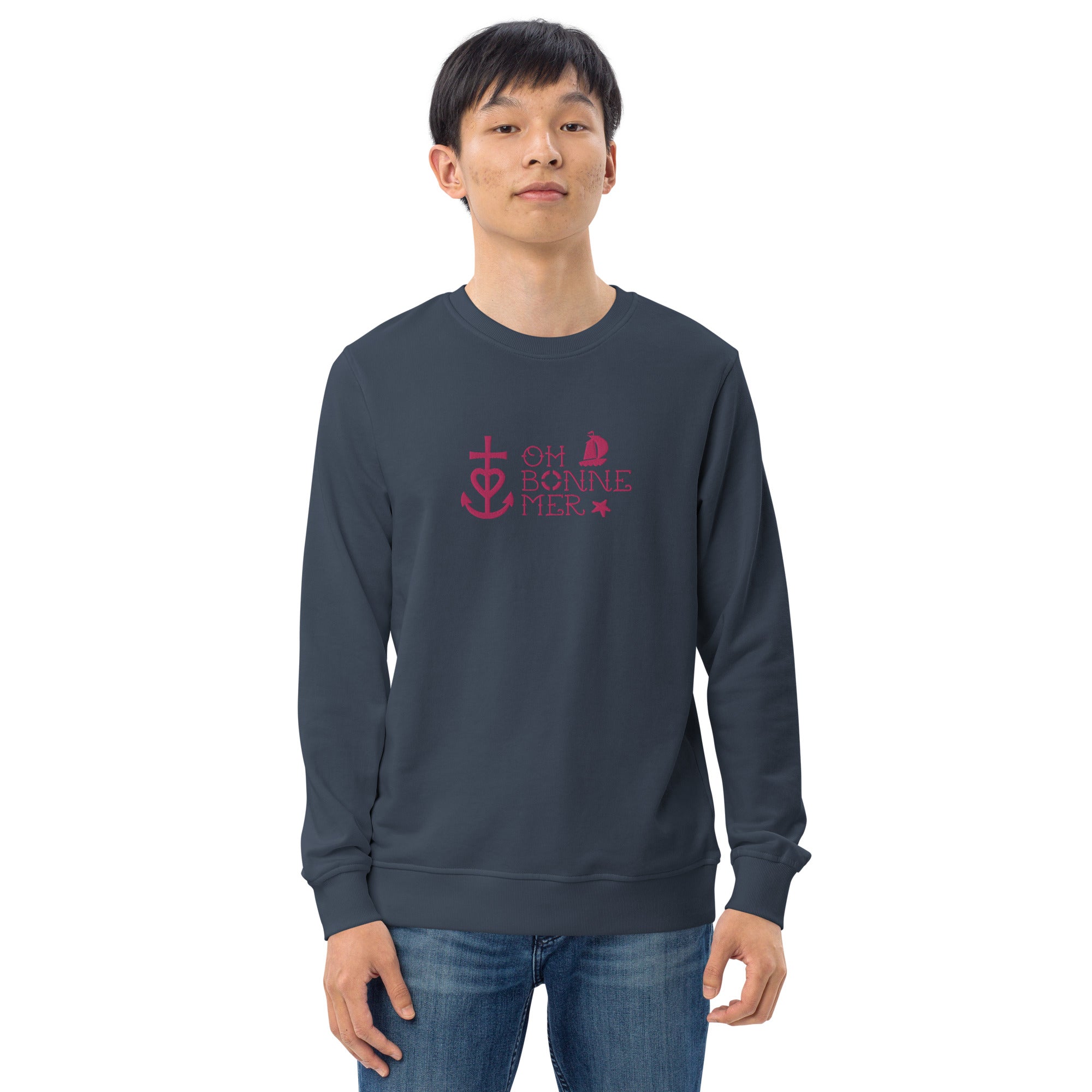 Sweat écologique unisexe Oh Bonne Mer 2 flamingo brodé