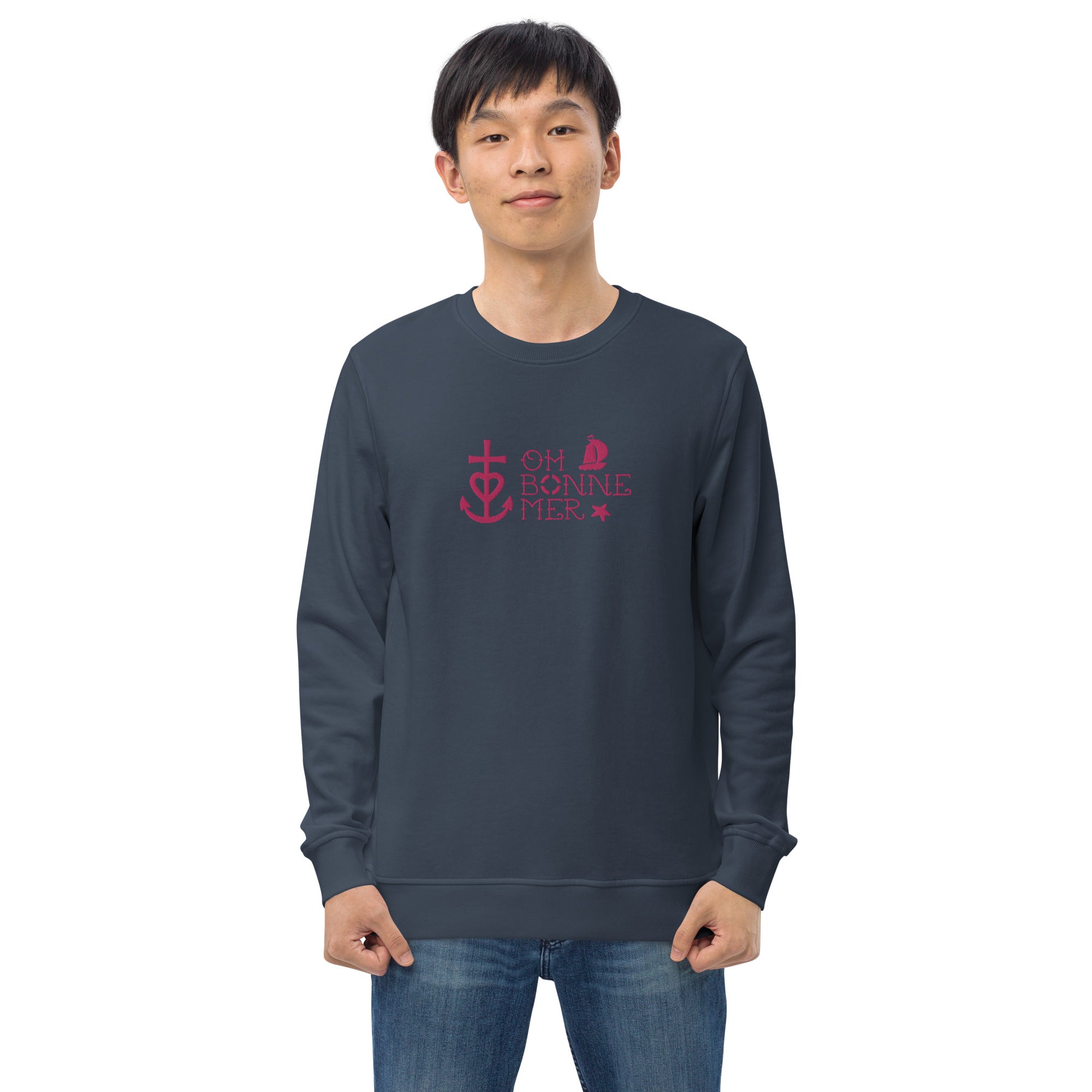 Sweat écologique unisexe Oh Bonne Mer 2 flamingo brodé