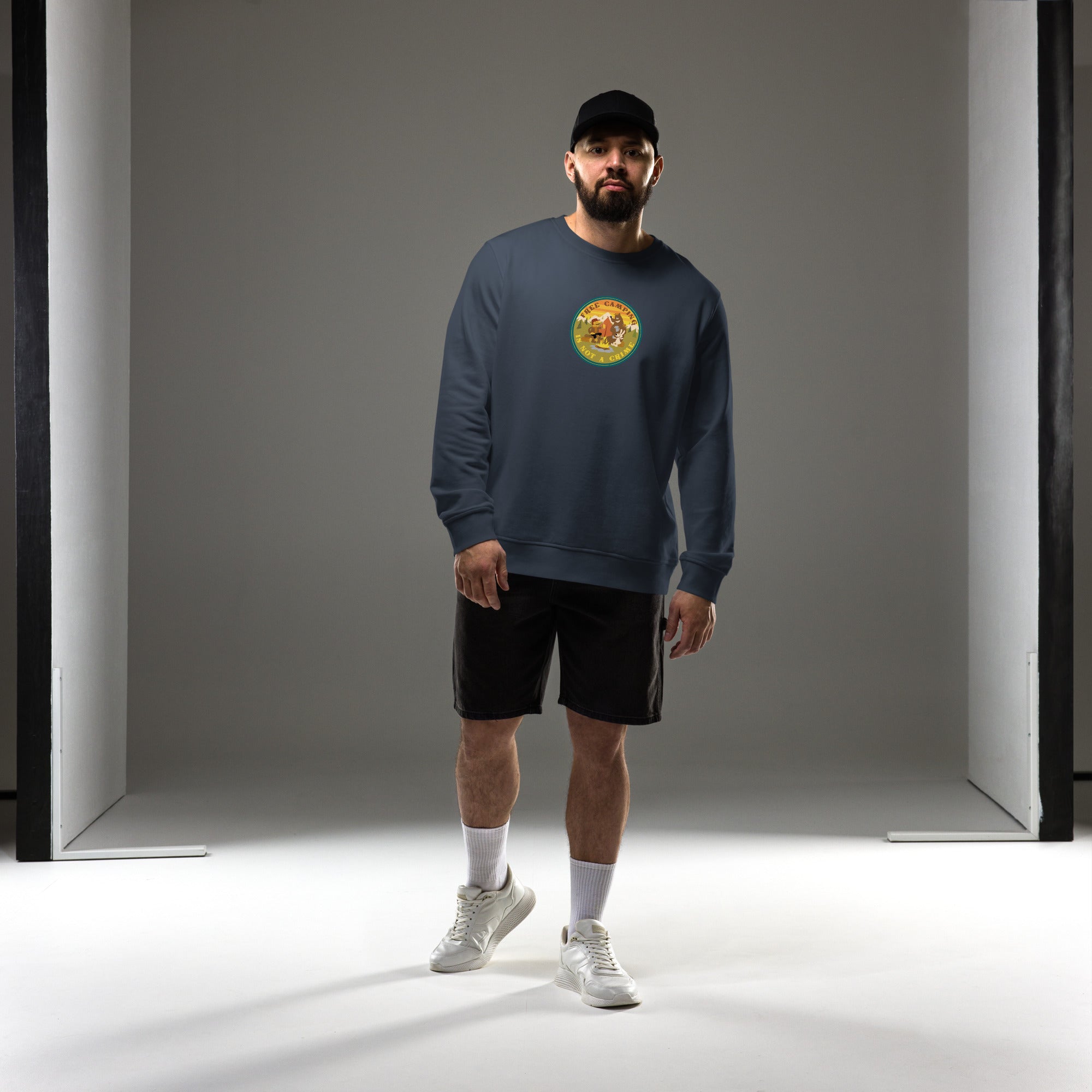 Unisex organic sweatshirt Free camping is not a crime