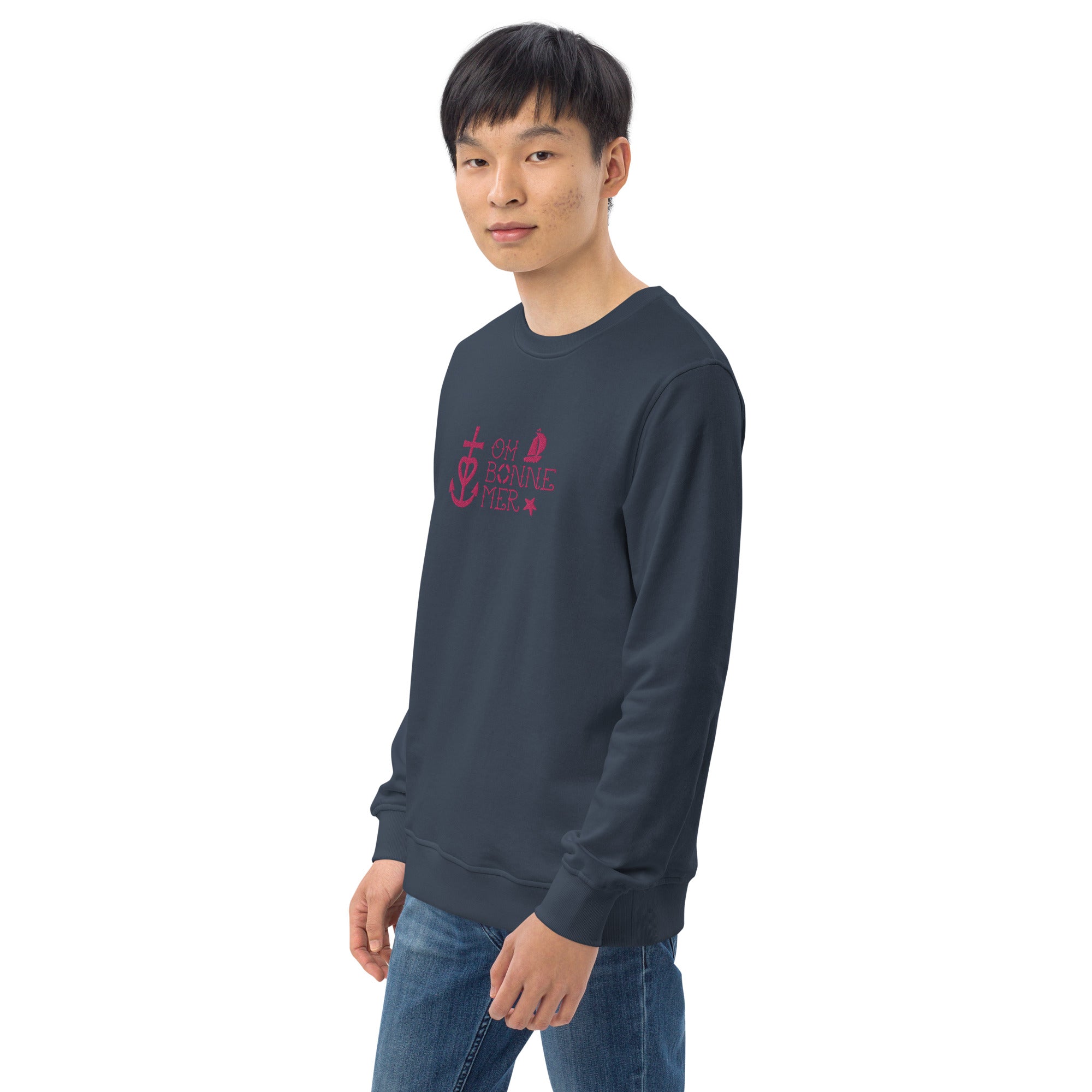 Sweat écologique unisexe Oh Bonne Mer 2 flamingo brodé