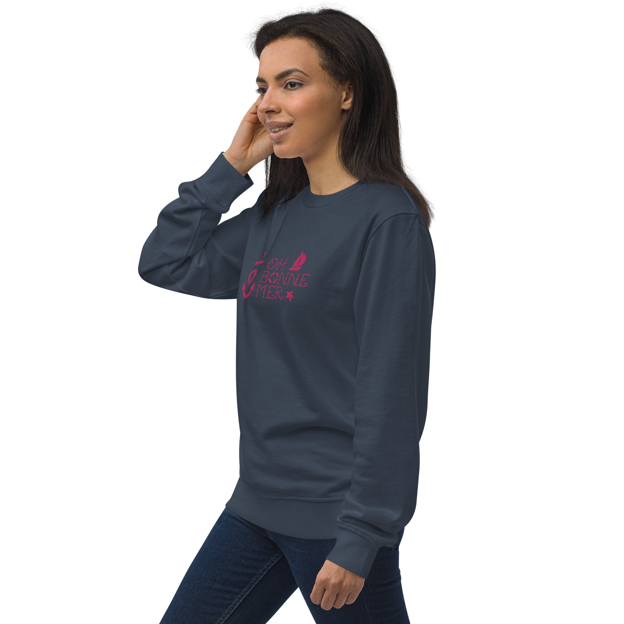 Sweat écologique unisexe Oh Bonne Mer 2 flamingo brodé