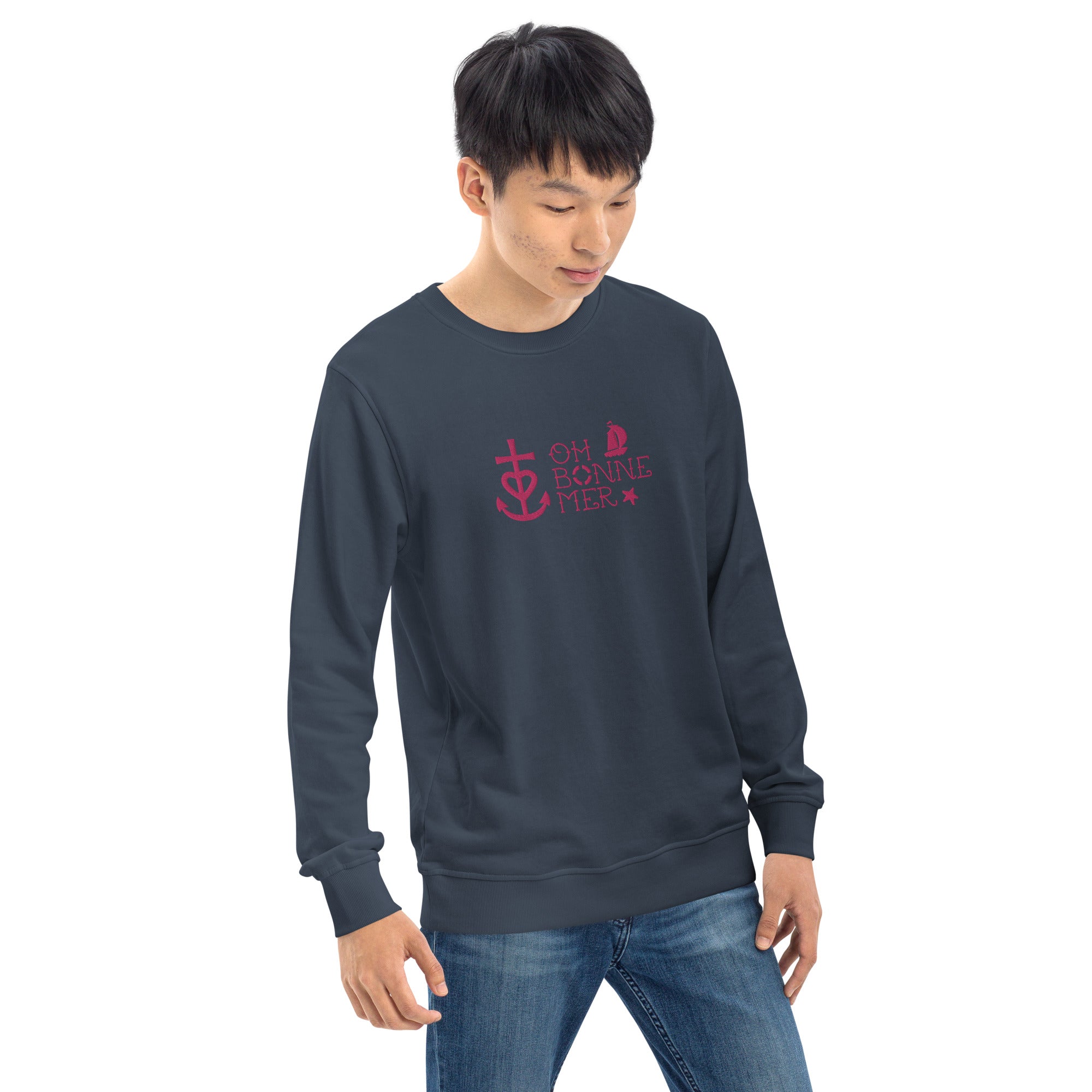 Sweat écologique unisexe Oh Bonne Mer 2 flamingo brodé