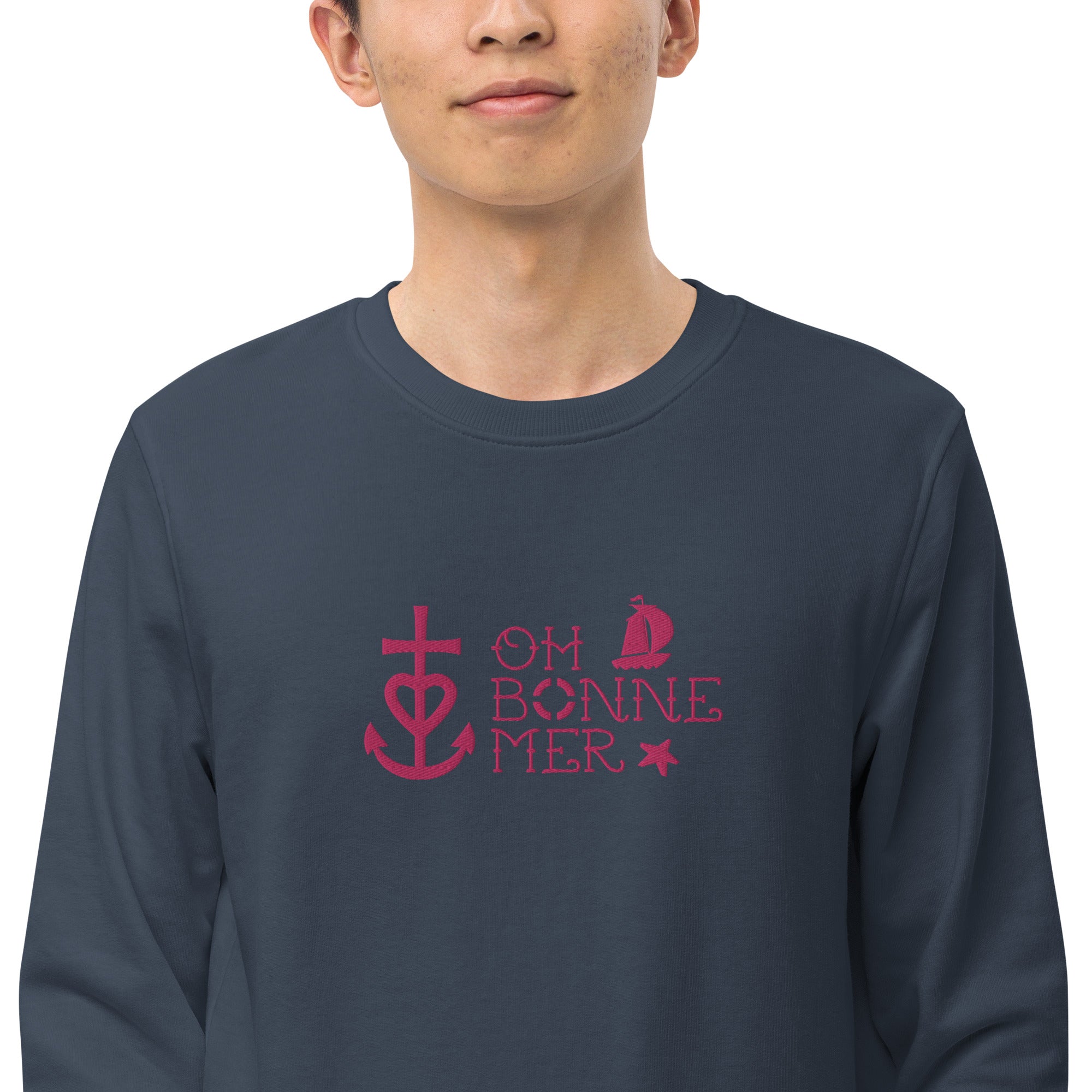 Sweat écologique unisexe Oh Bonne Mer 2 flamingo brodé