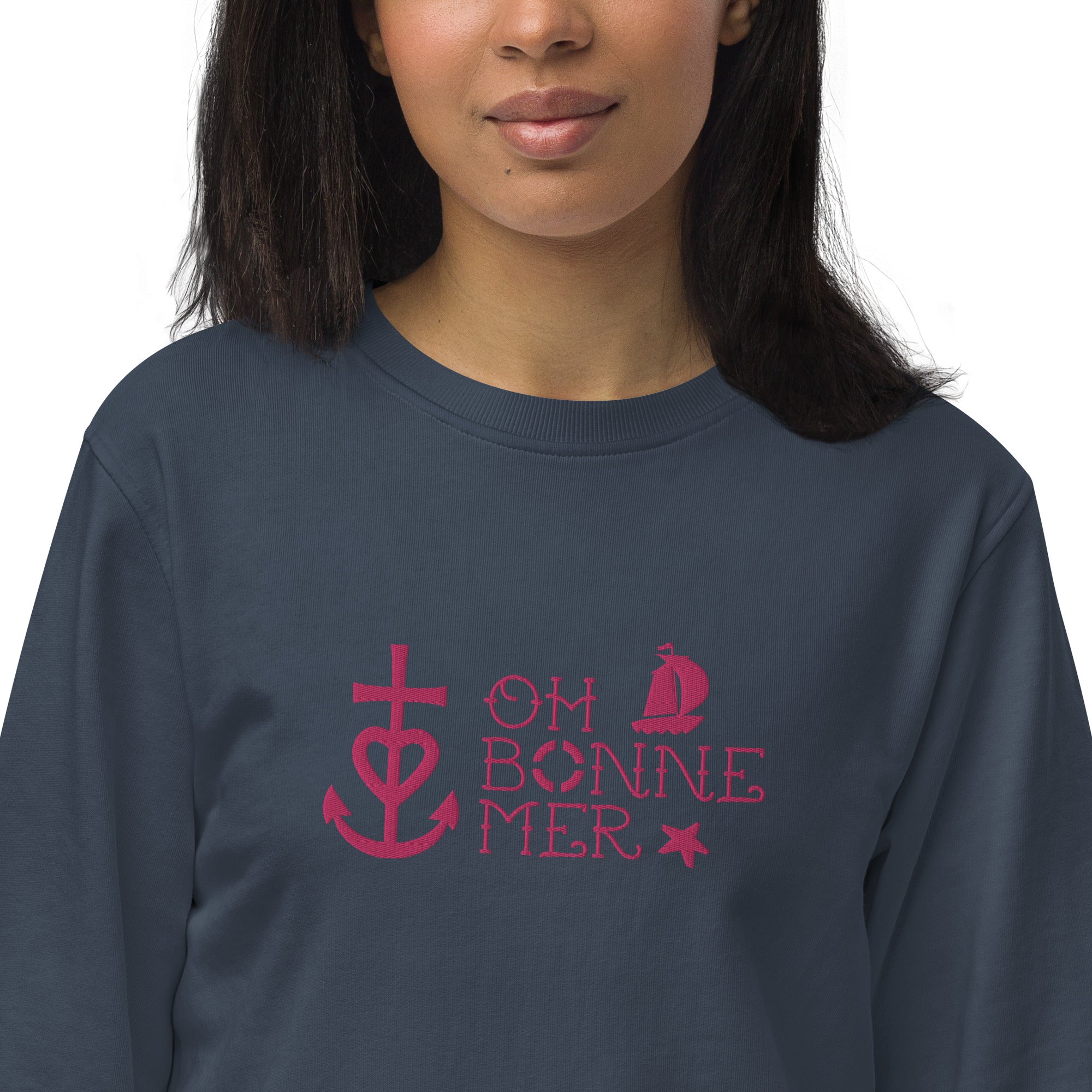 Sweat écologique unisexe Oh Bonne Mer 2 flamingo brodé