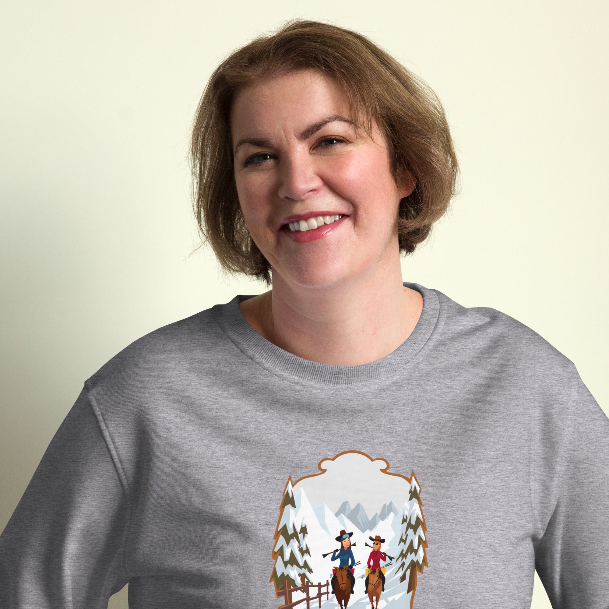 Sweat écologique unisexe The Skiing Cowgirl