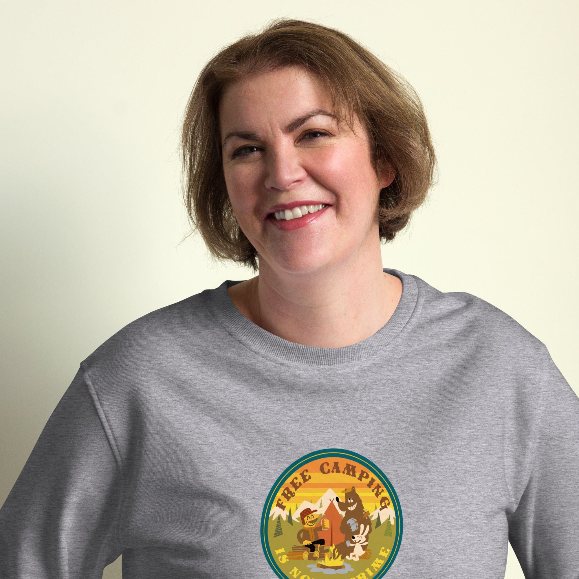 Unisex organic sweatshirt Free camping is not a crime