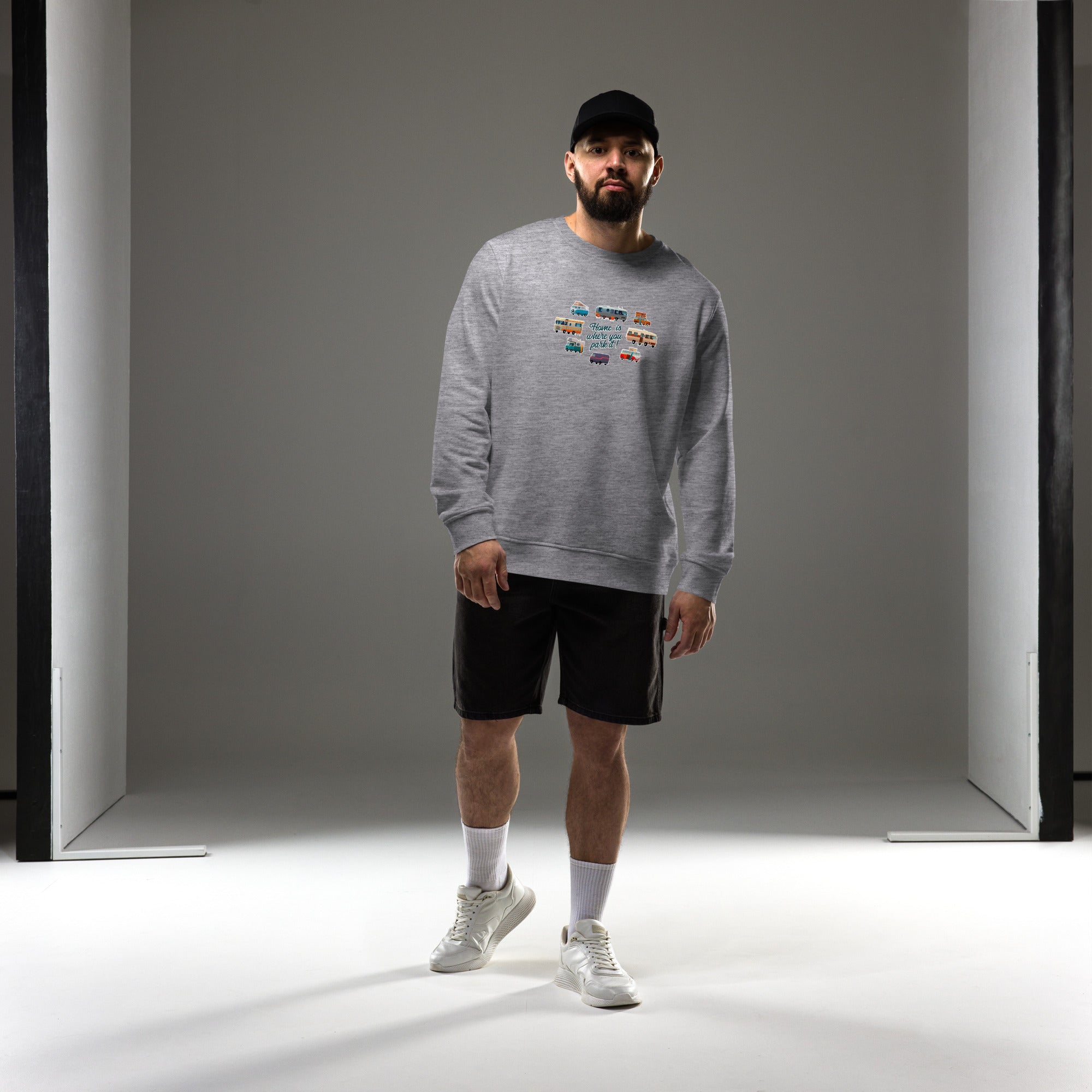 Unisex organic sweatshirt Square Vintage Campers
