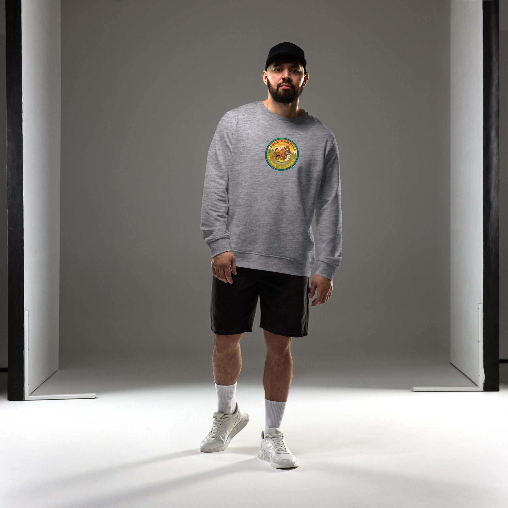 Unisex organic sweatshirt Free camping is not a crime