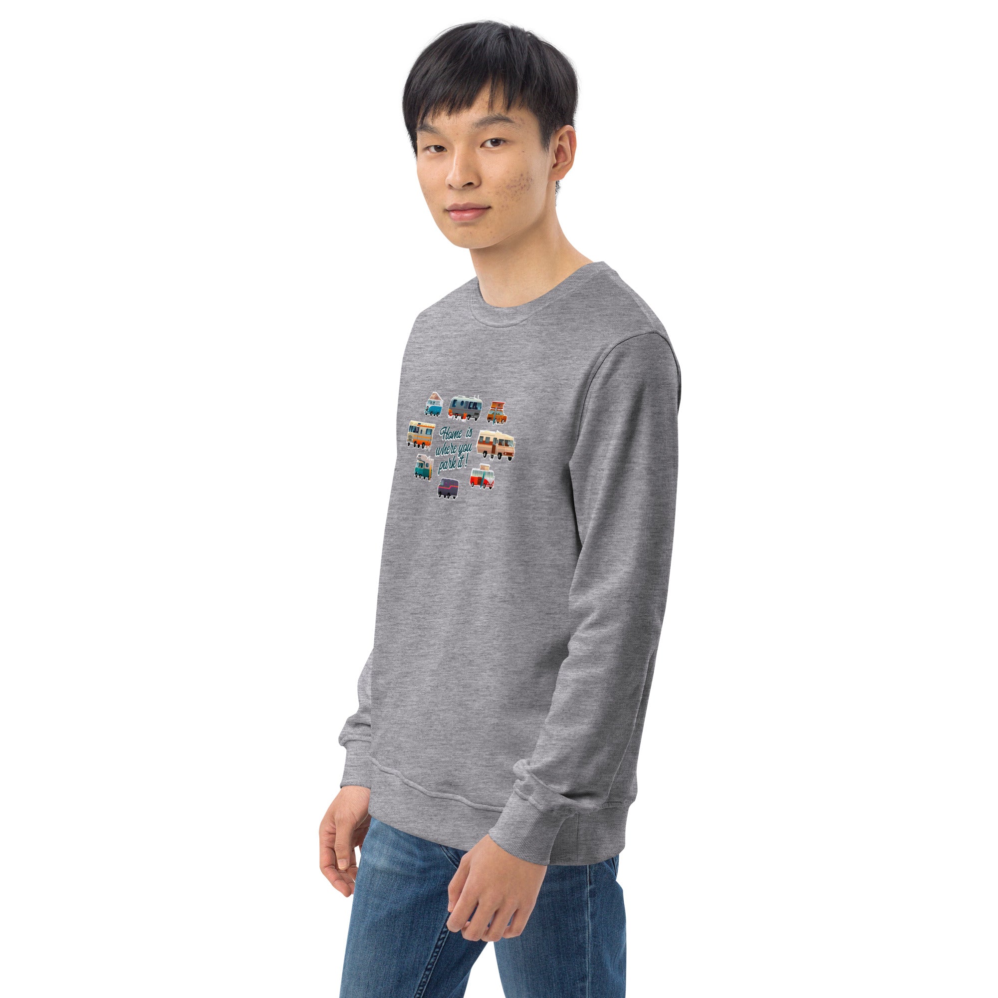 Unisex organic sweatshirt Square Vintage Campers