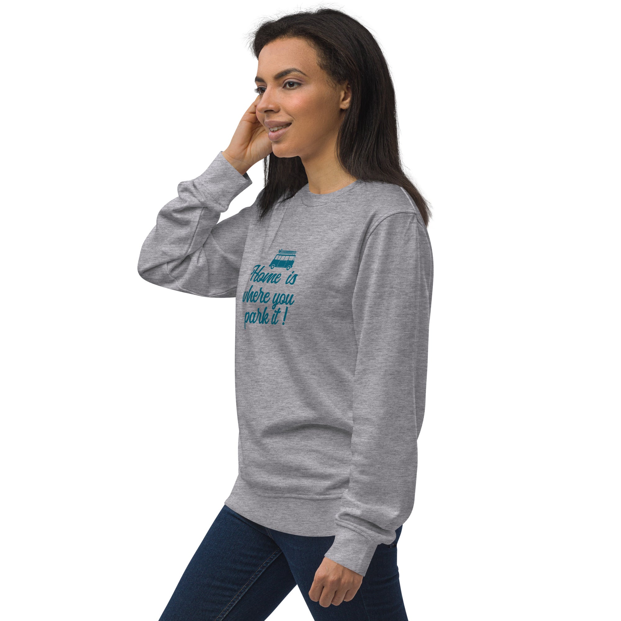 Sweat écologique unisexe Blue Surf Combi Home is where you park it