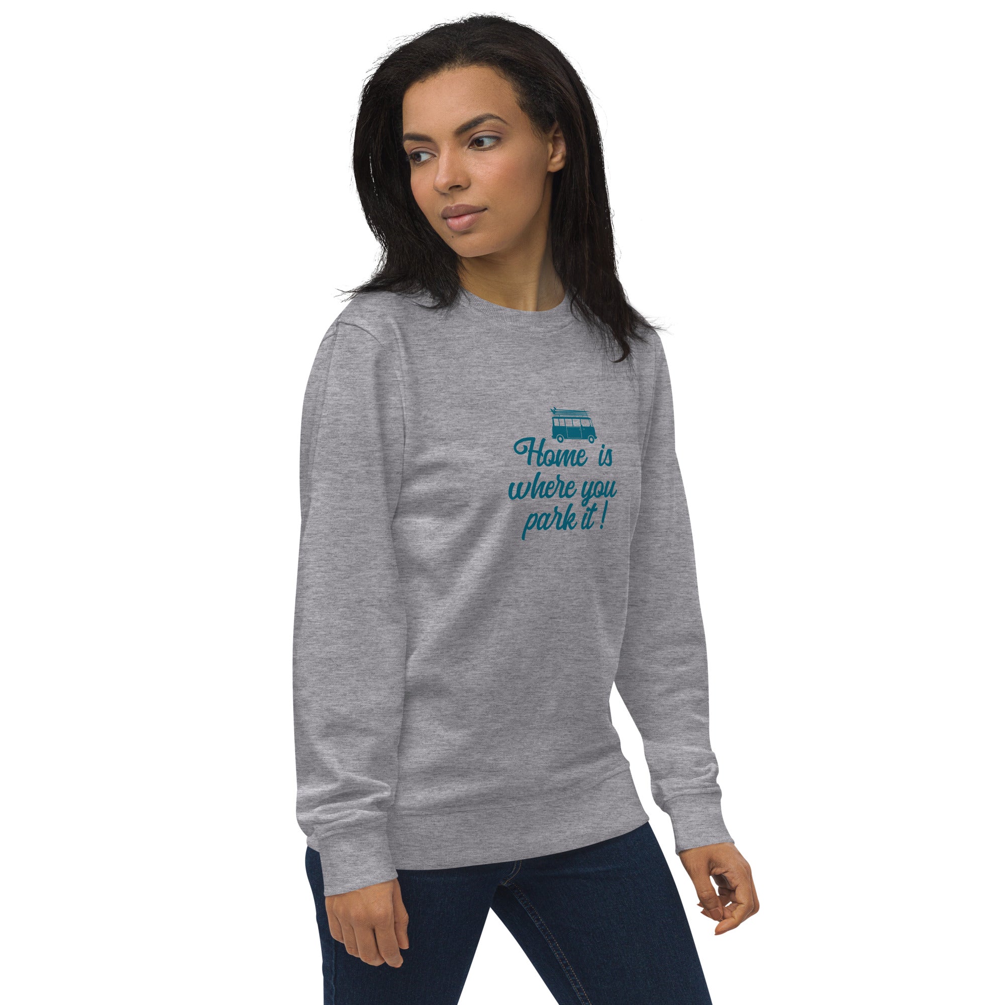 Sweat écologique unisexe Blue Surf Combi Home is where you park it