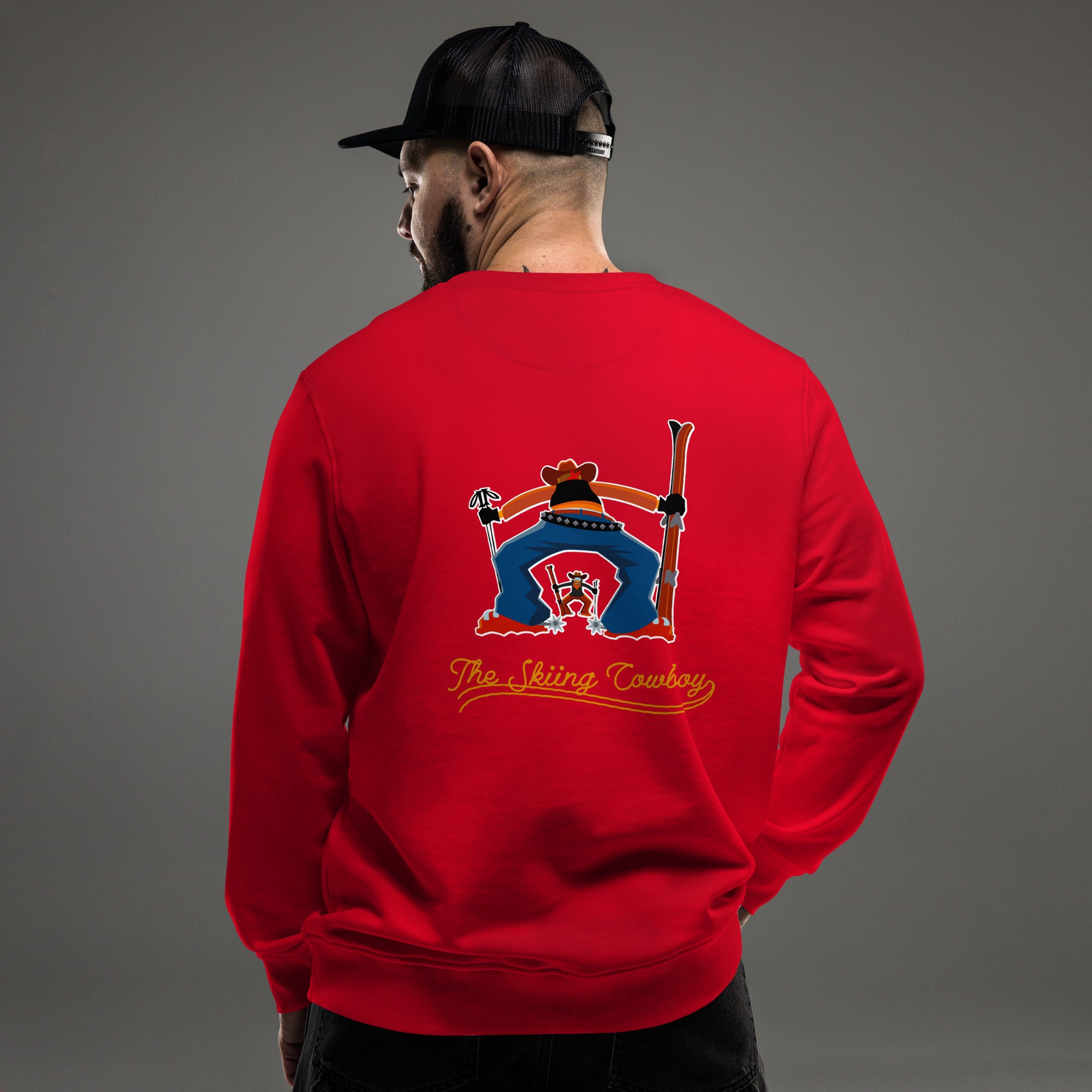 Sweat écologique unisexe Ski Fight at OK Corral Outline (face & dos)