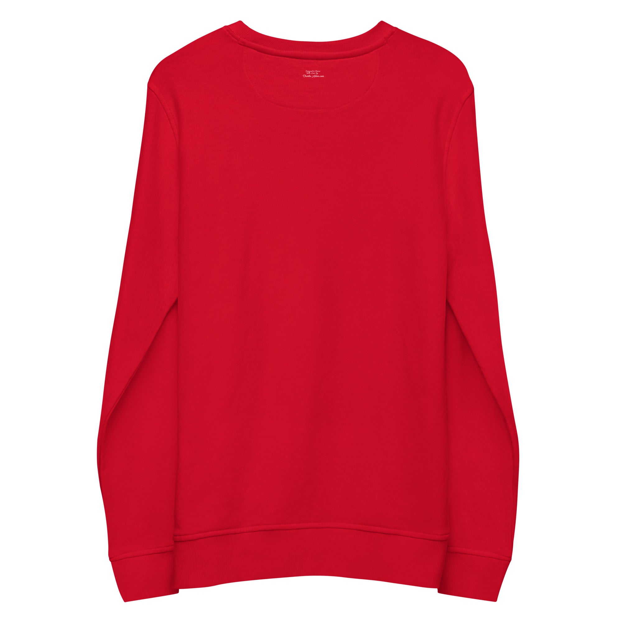 Unisex organic sweatshirt No Skiboots on Dancefloor light text