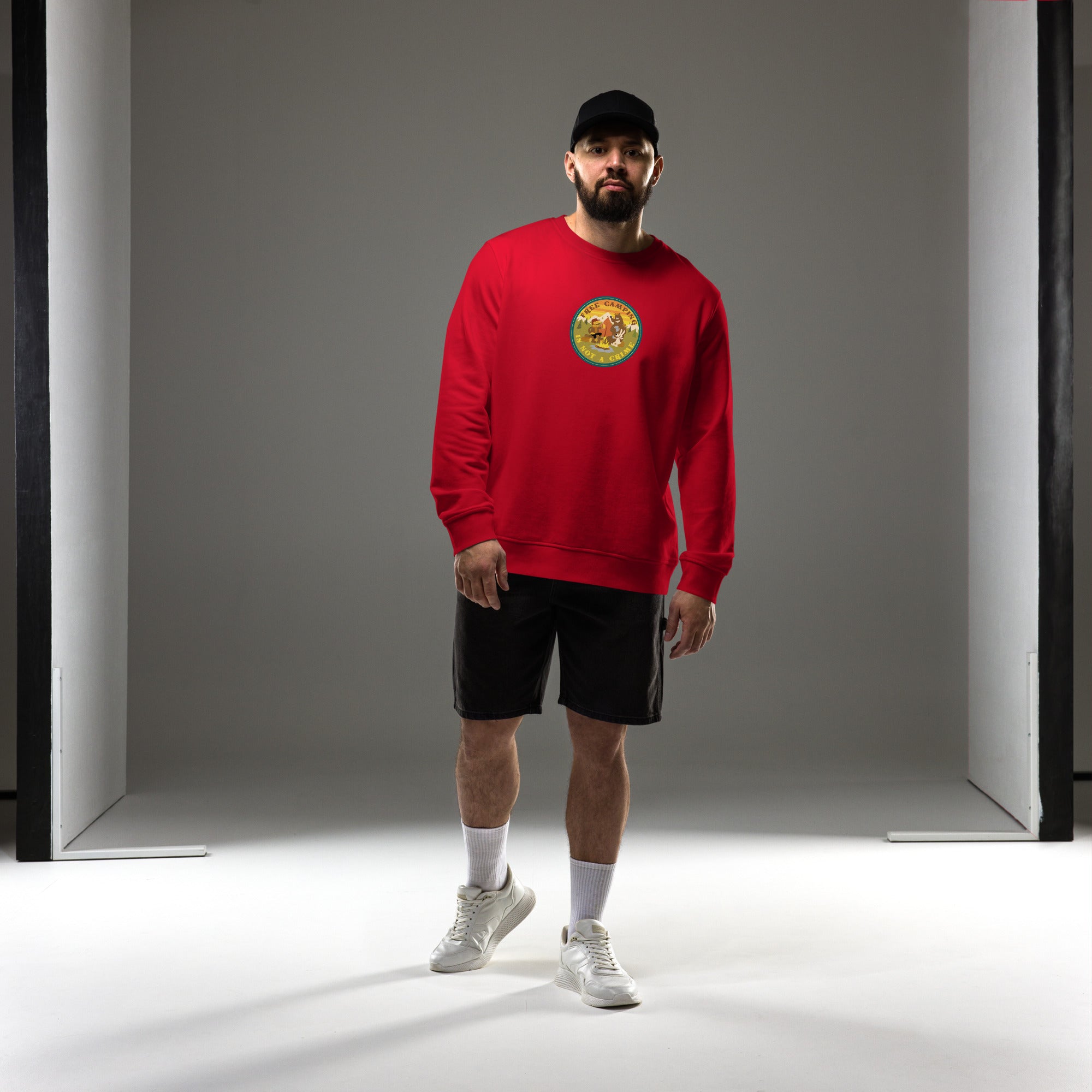 Unisex organic sweatshirt Free camping is not a crime