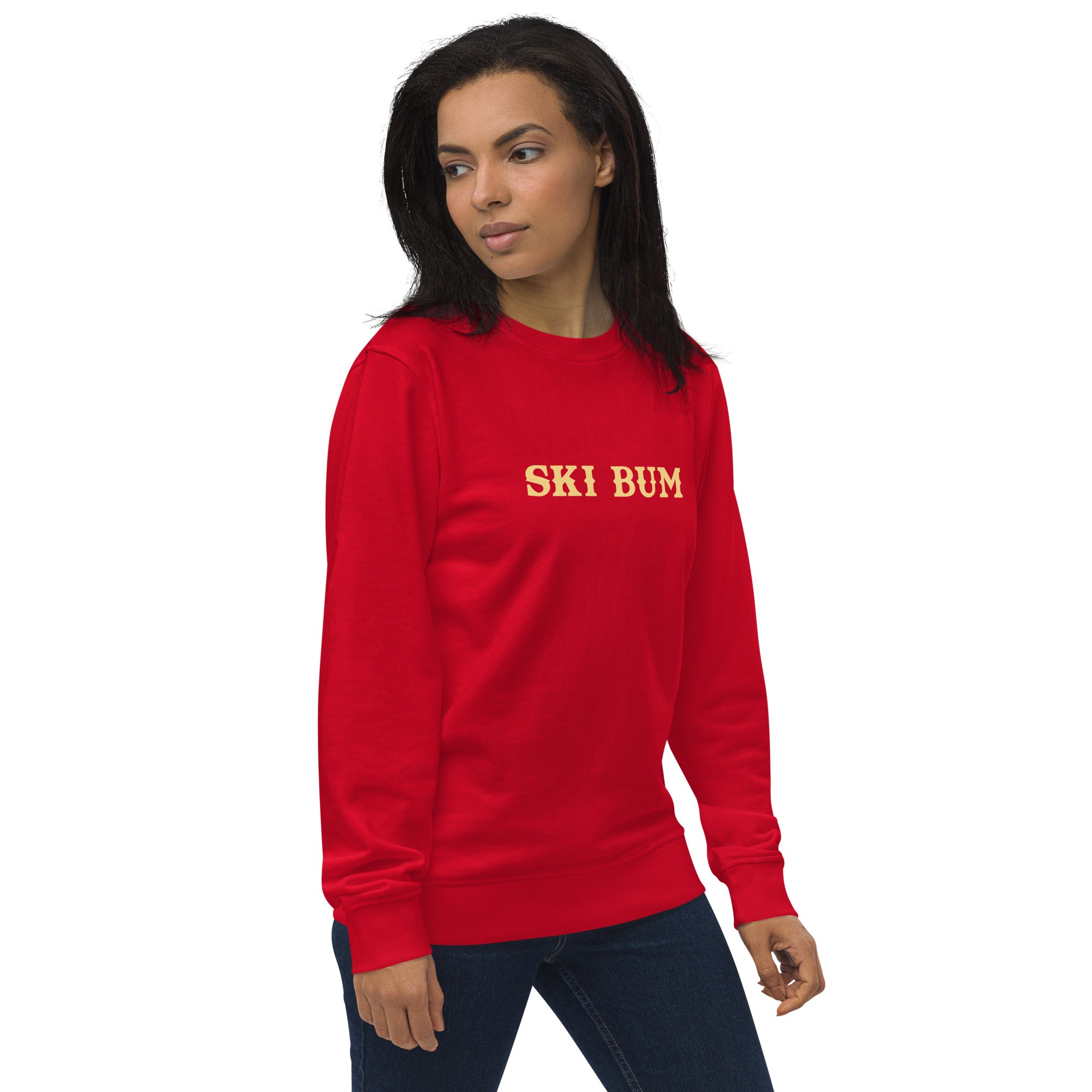 Sweat écologique unisexe Ski Bum texte clair