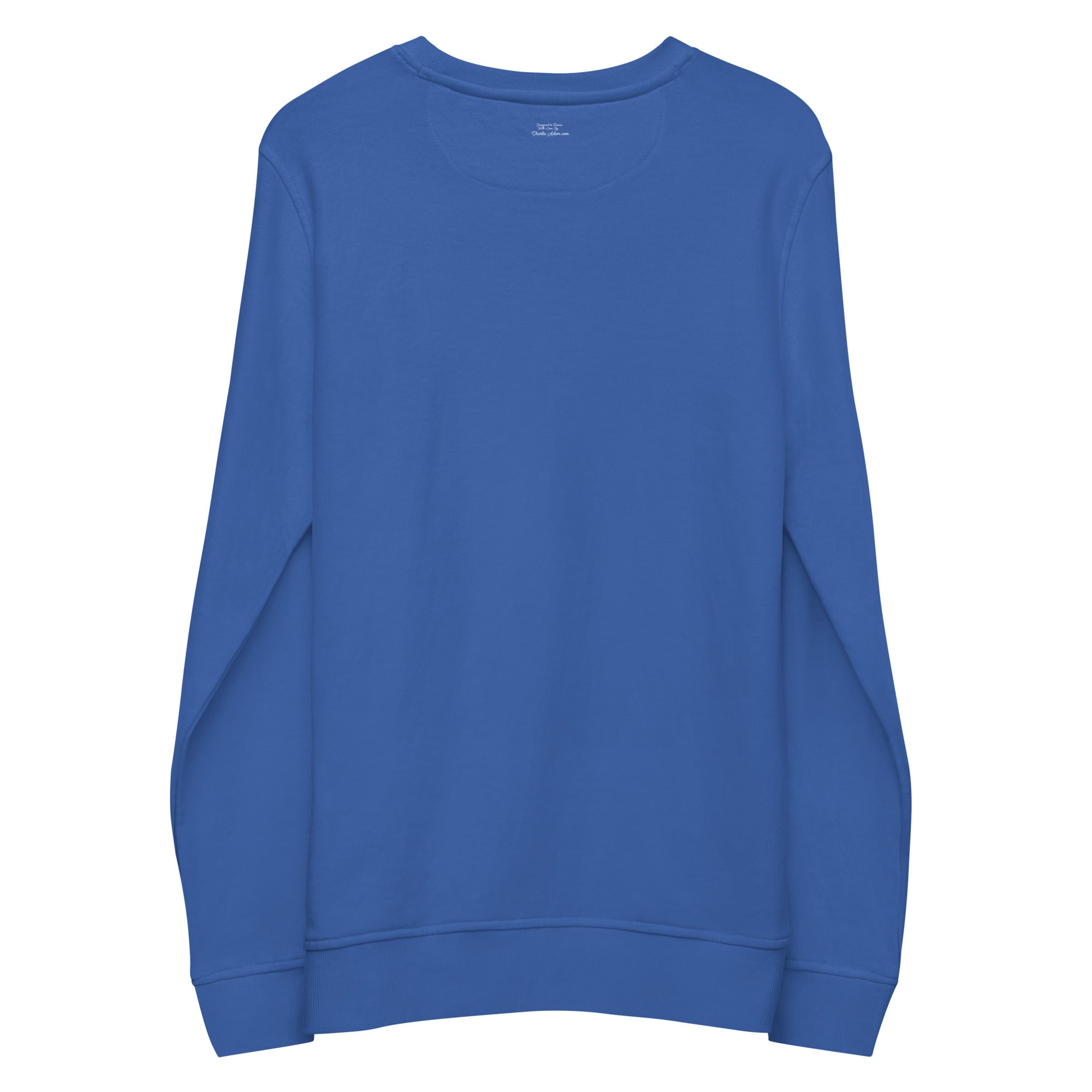 Unisex organic sweatshirt No Skiboots on Dancefloor light text