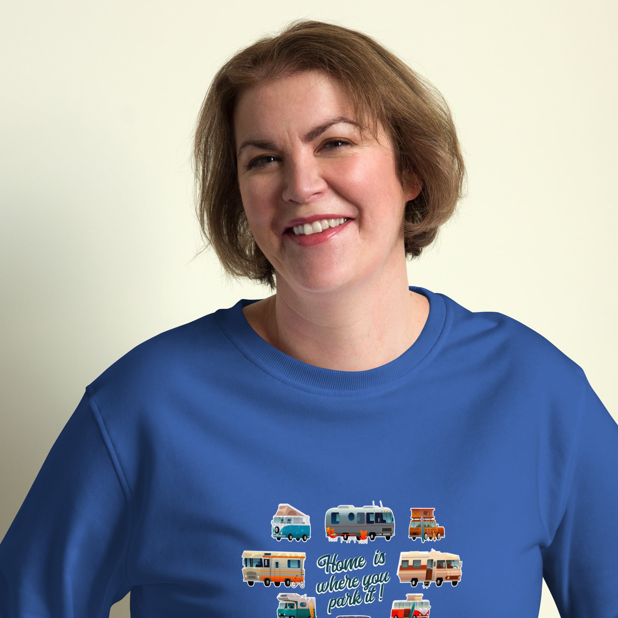 Unisex organic sweatshirt Square Vintage Campers