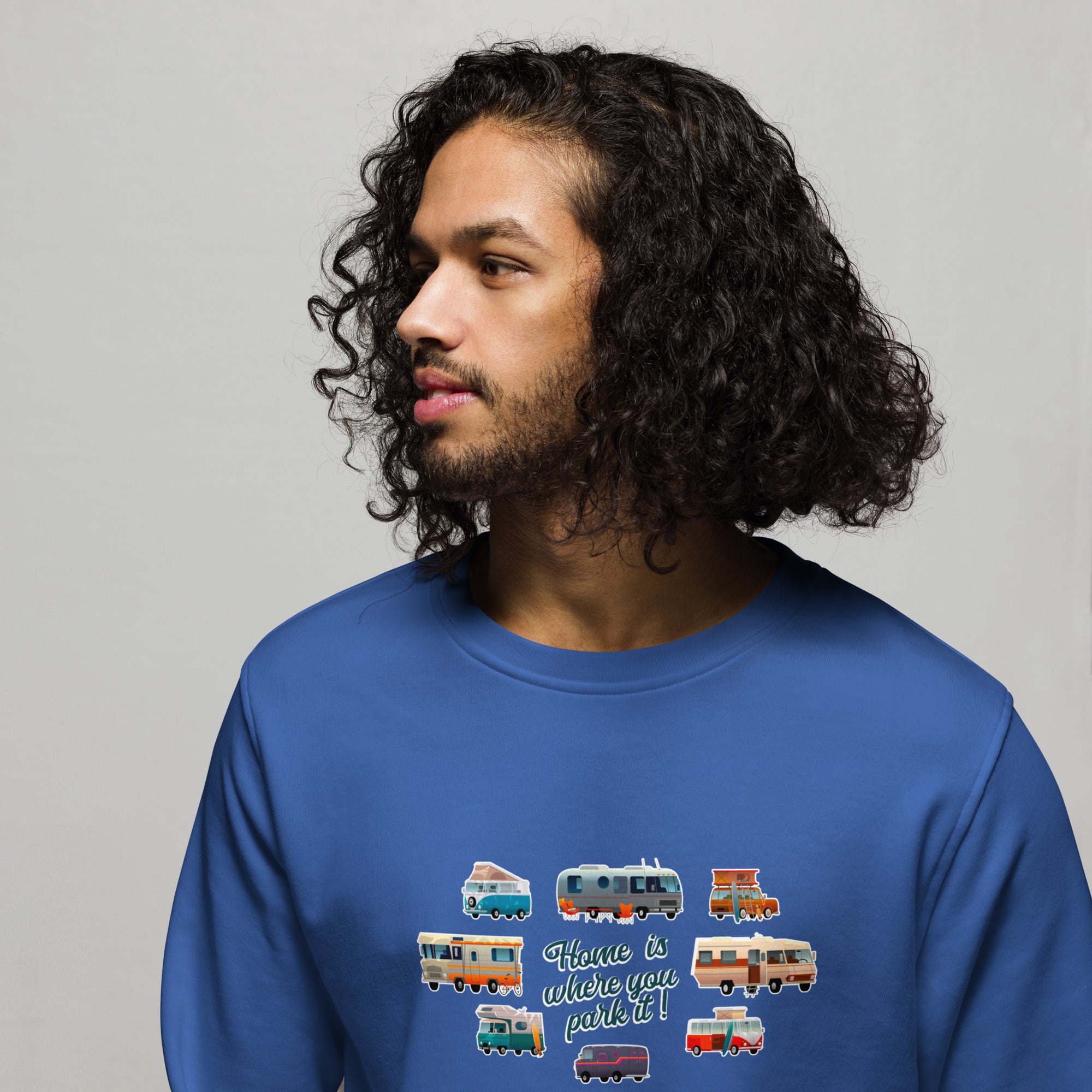 Unisex organic sweatshirt Square Vintage Campers