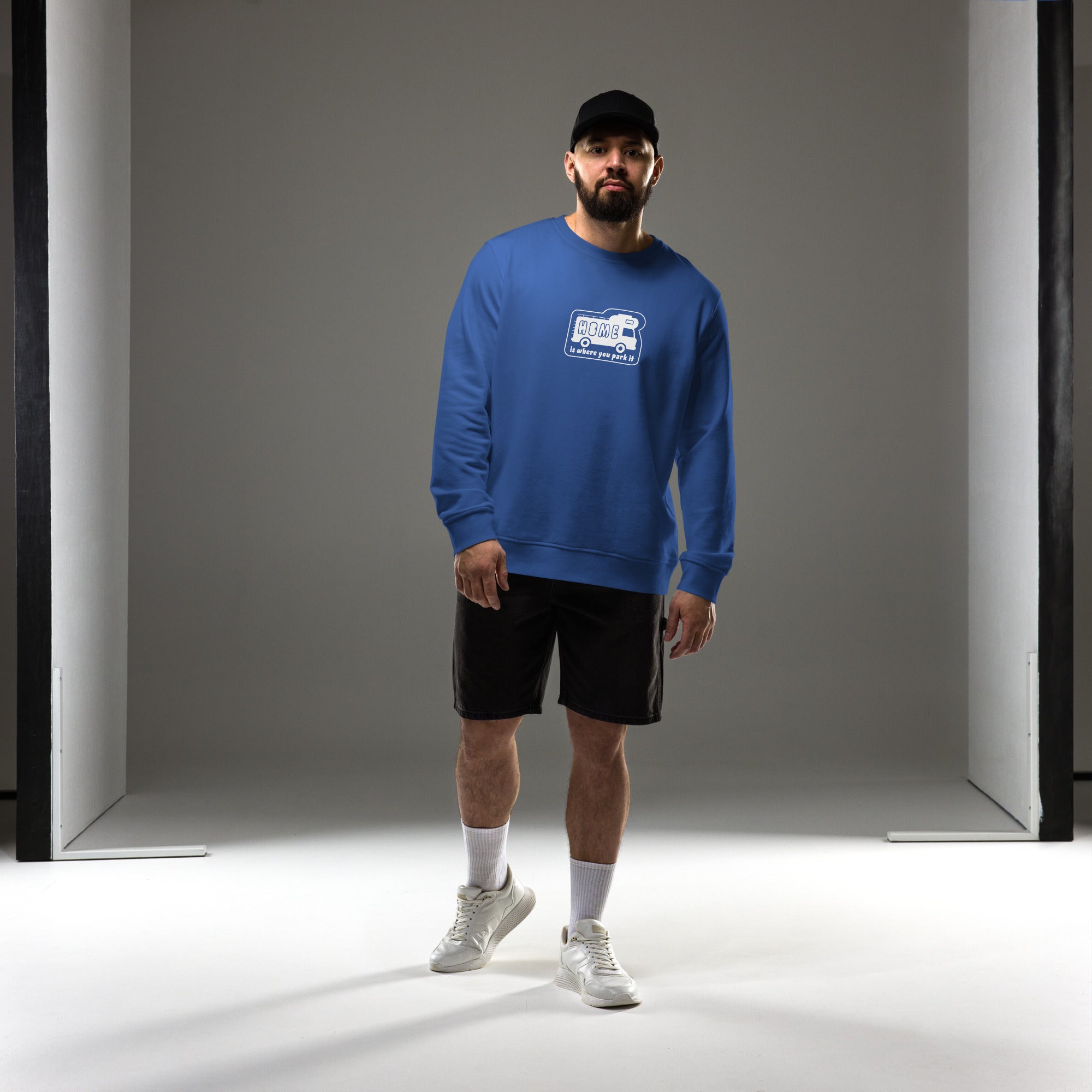 Unisex organic sweatshirt White Camper Van Home is where you park it