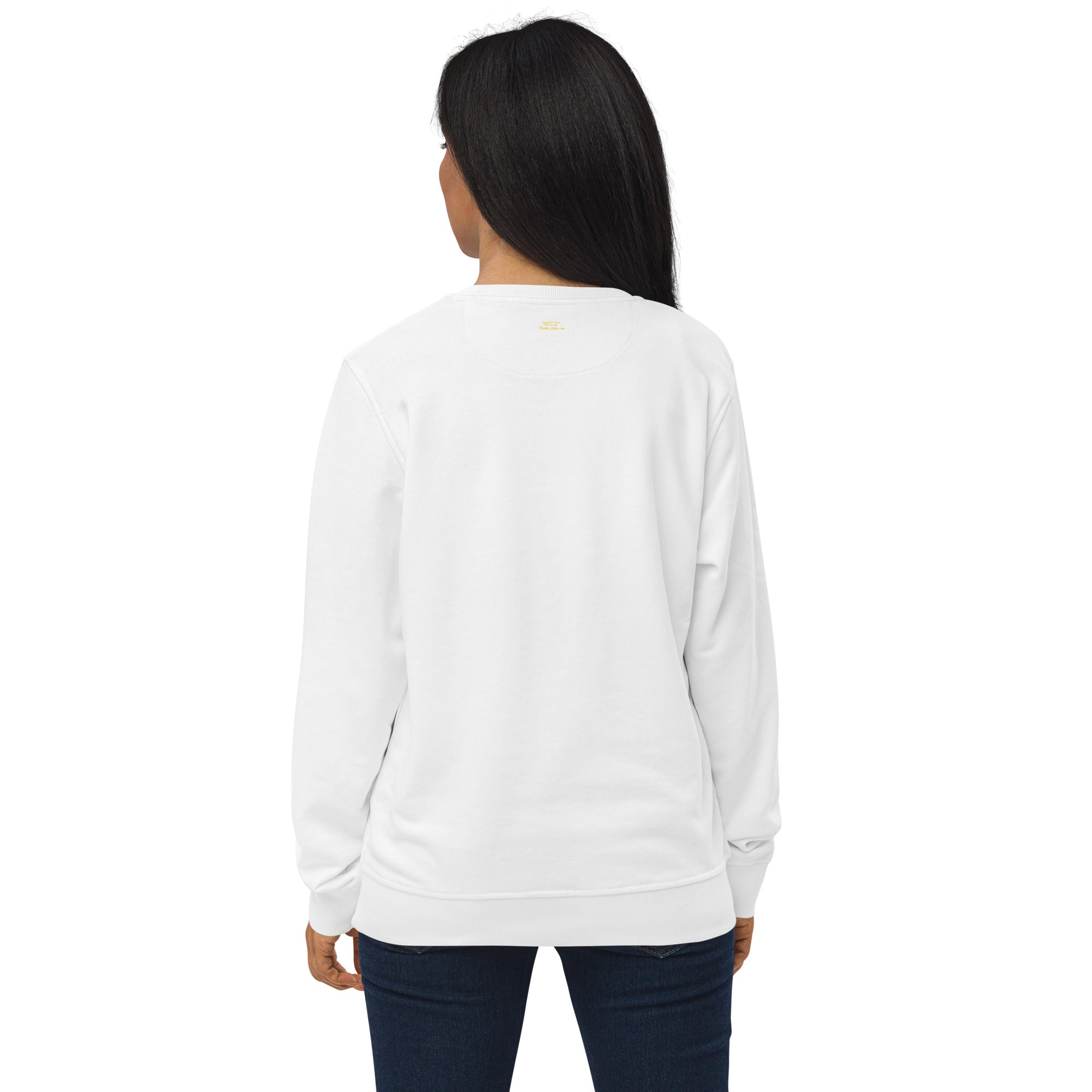 Unisex organic sweatshirt Peace, Love and Fresh Snow - The Skiing Cowboy