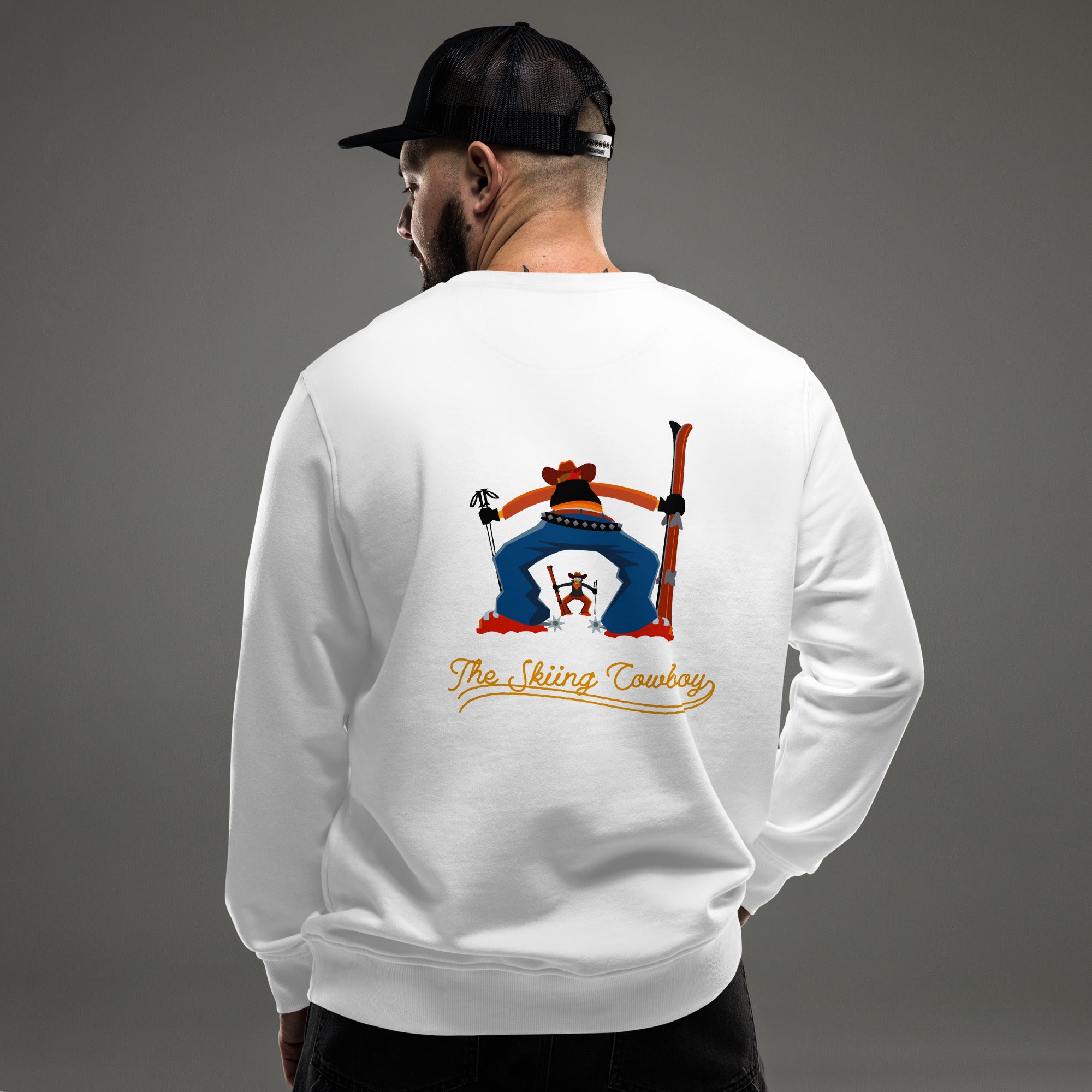 Sweat écologique unisexe Ski Fight at OK Corral Outline (face & dos)