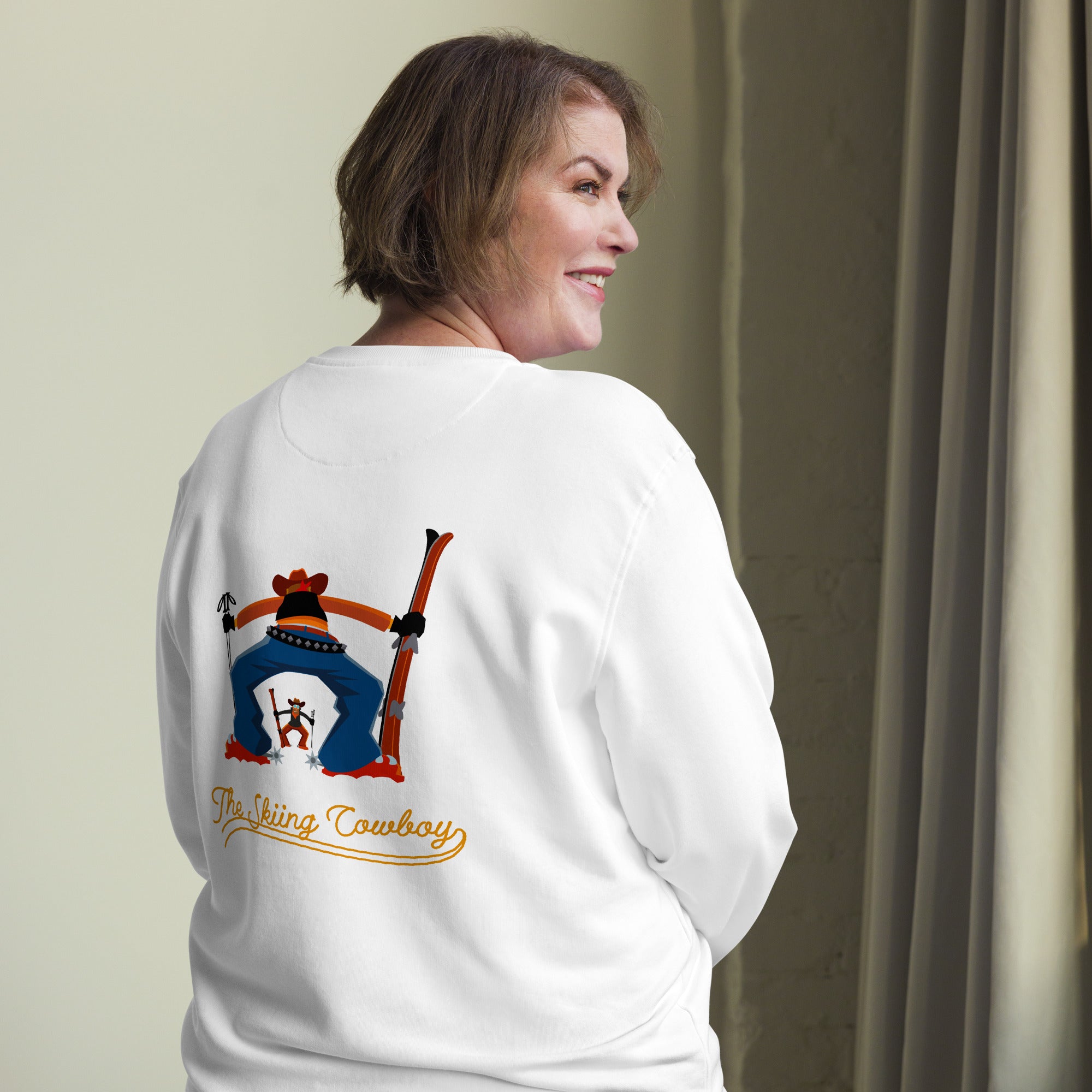 Sweat écologique unisexe Ski Fight at OK Corral Outline (face & dos)