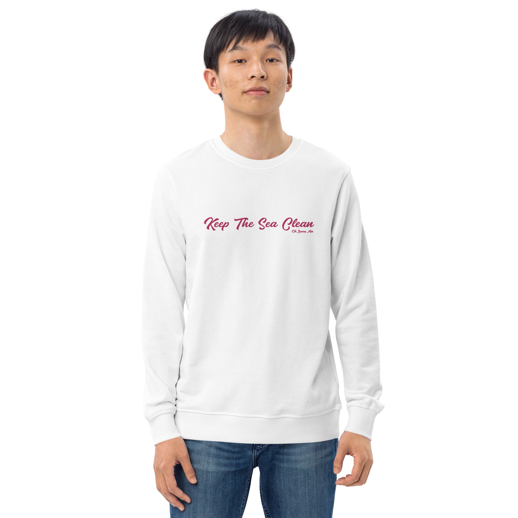 Sweat écologique unisexe Keep The Sea Clean grand motif flamingo brodé