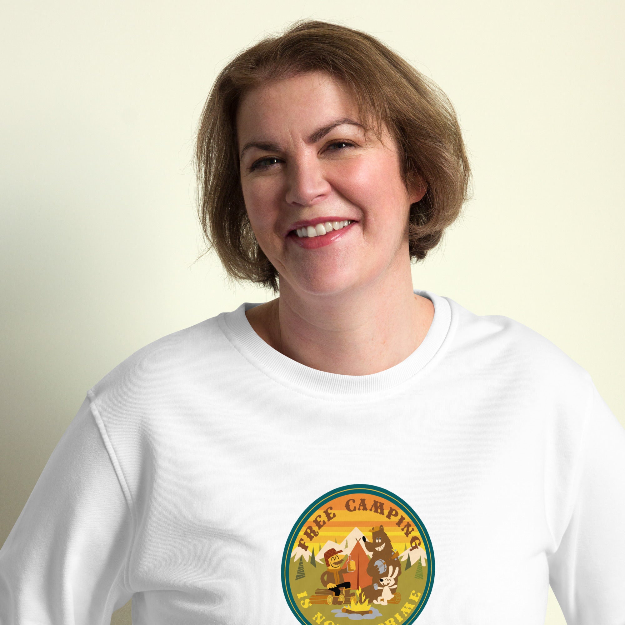 Unisex organic sweatshirt Free camping is not a crime