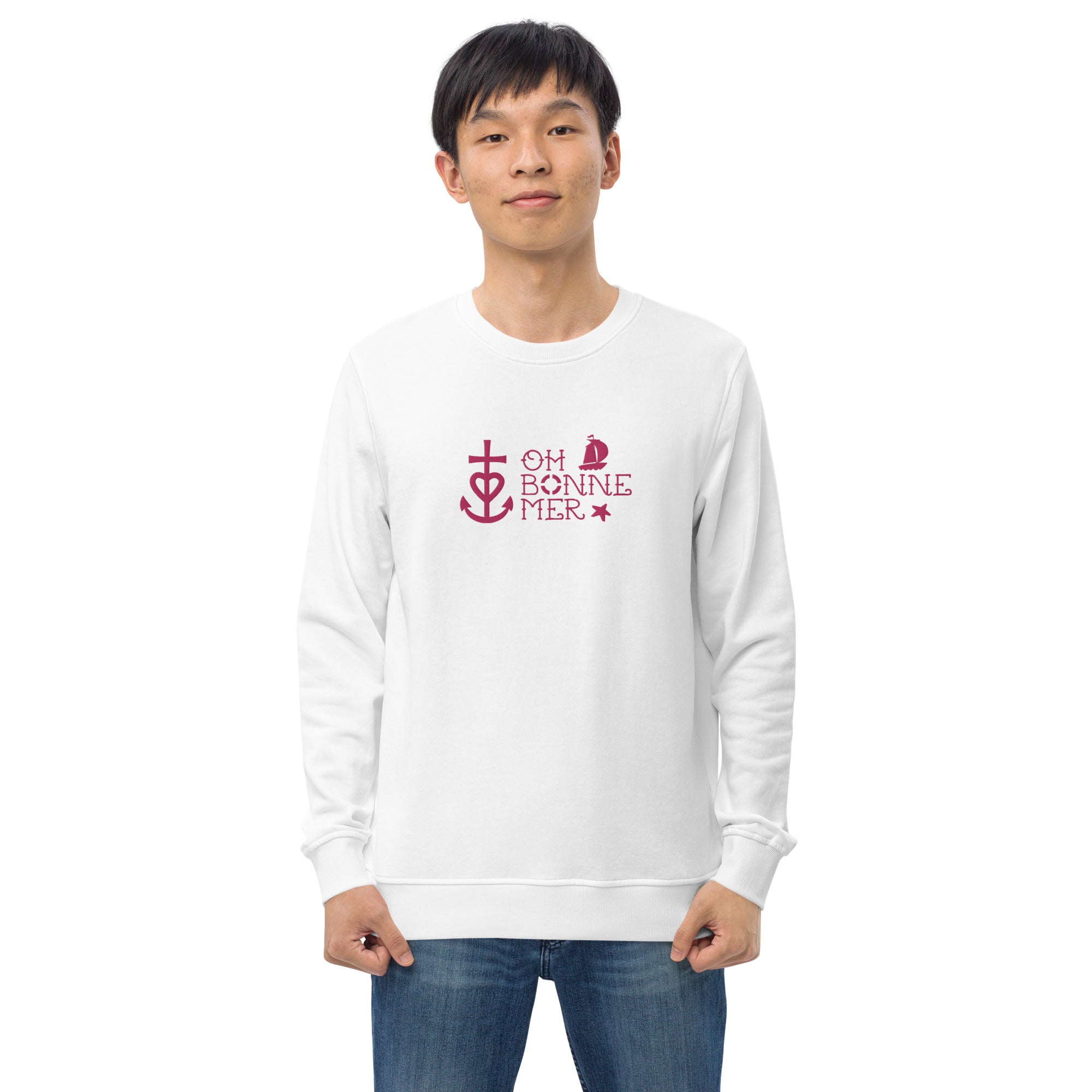 Sweat écologique unisexe Oh Bonne Mer 2 flamingo brodé