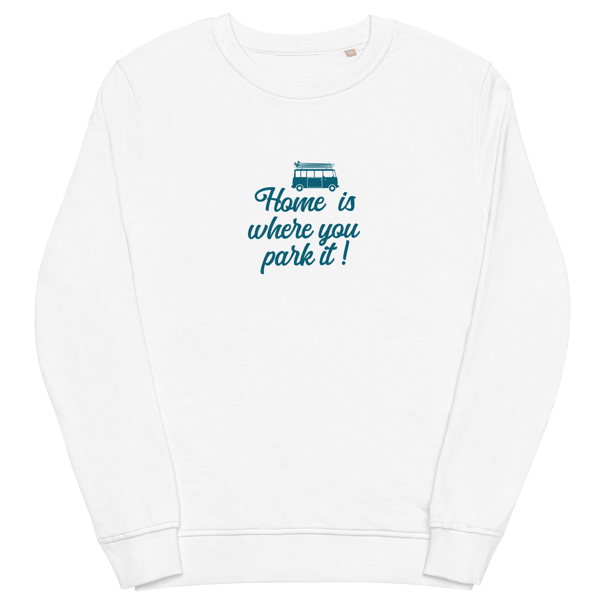 Sweat écologique unisexe Blue Surf Combi Home is where you park it