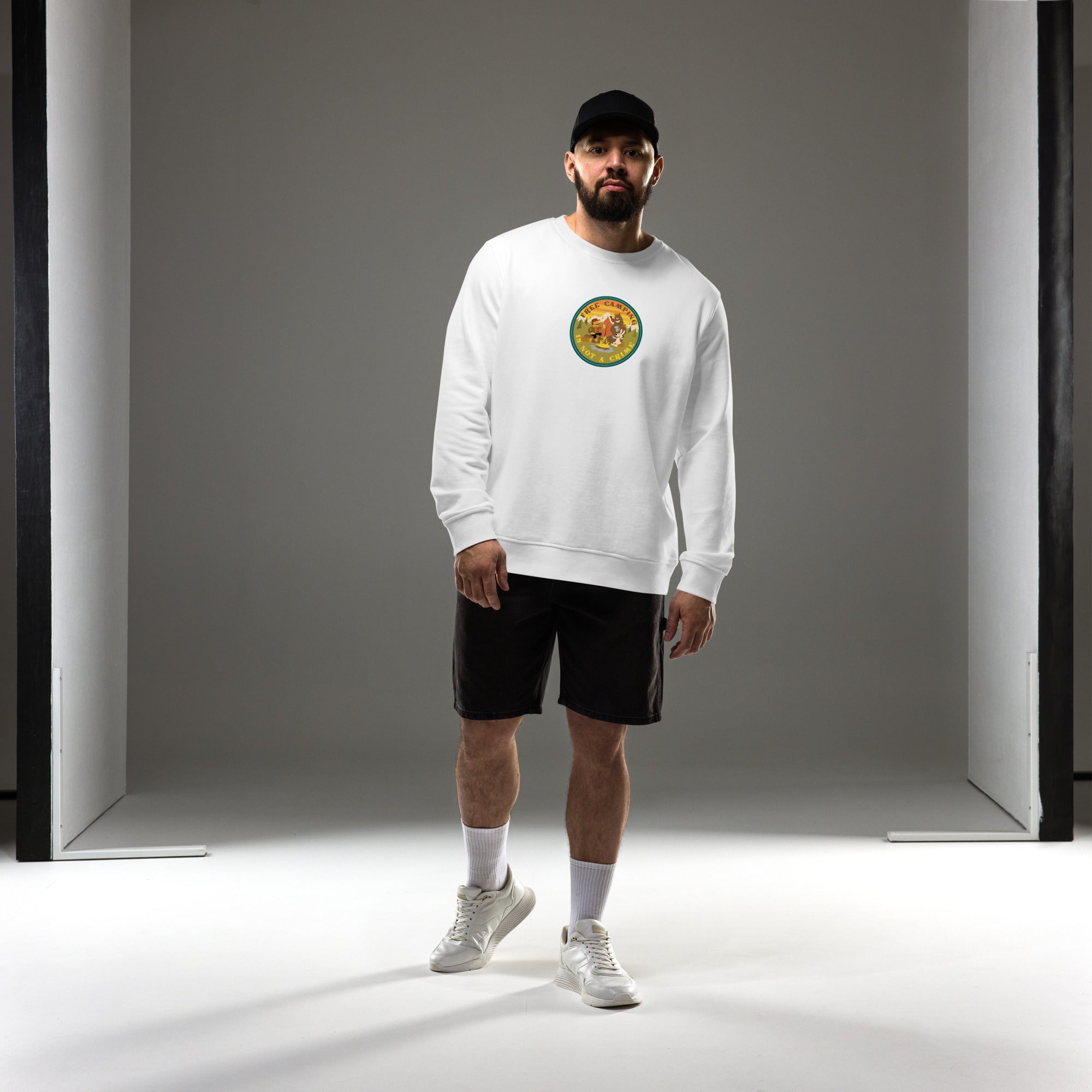 Unisex organic sweatshirt Free camping is not a crime