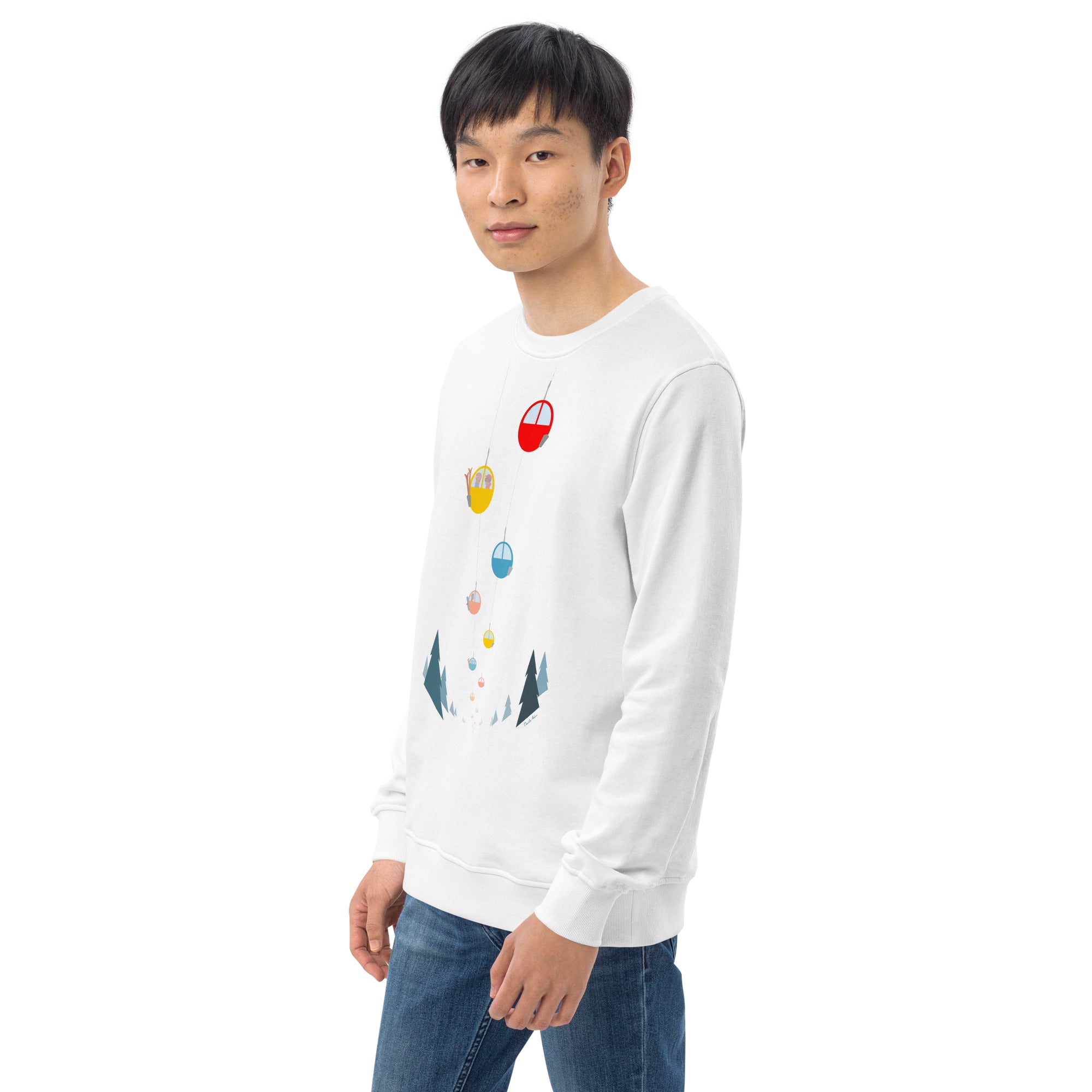 Sweat écologique unisexe Gondolas in the mist