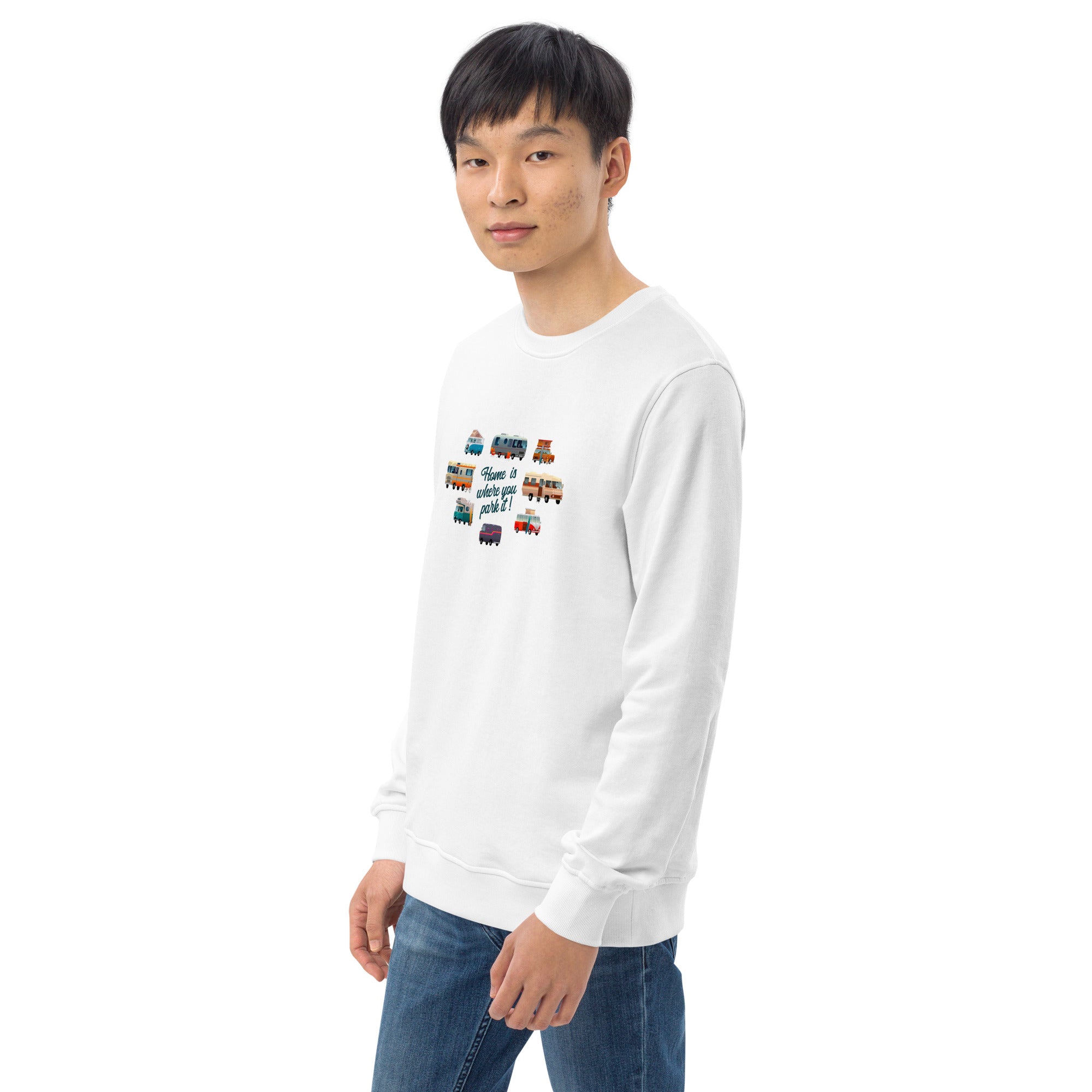 Unisex organic sweatshirt Square Vintage Campers
