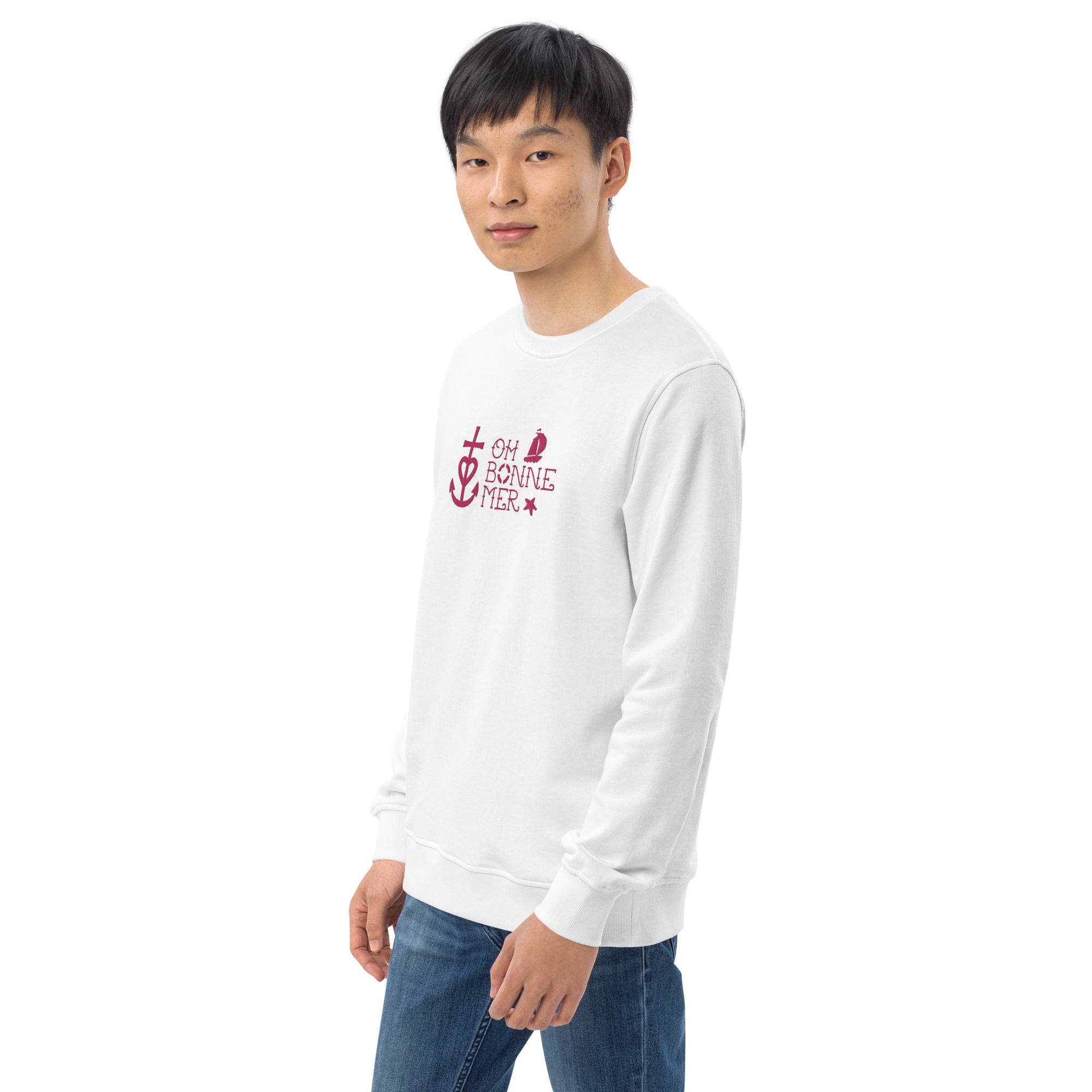 Sweat écologique unisexe Oh Bonne Mer 2 flamingo brodé