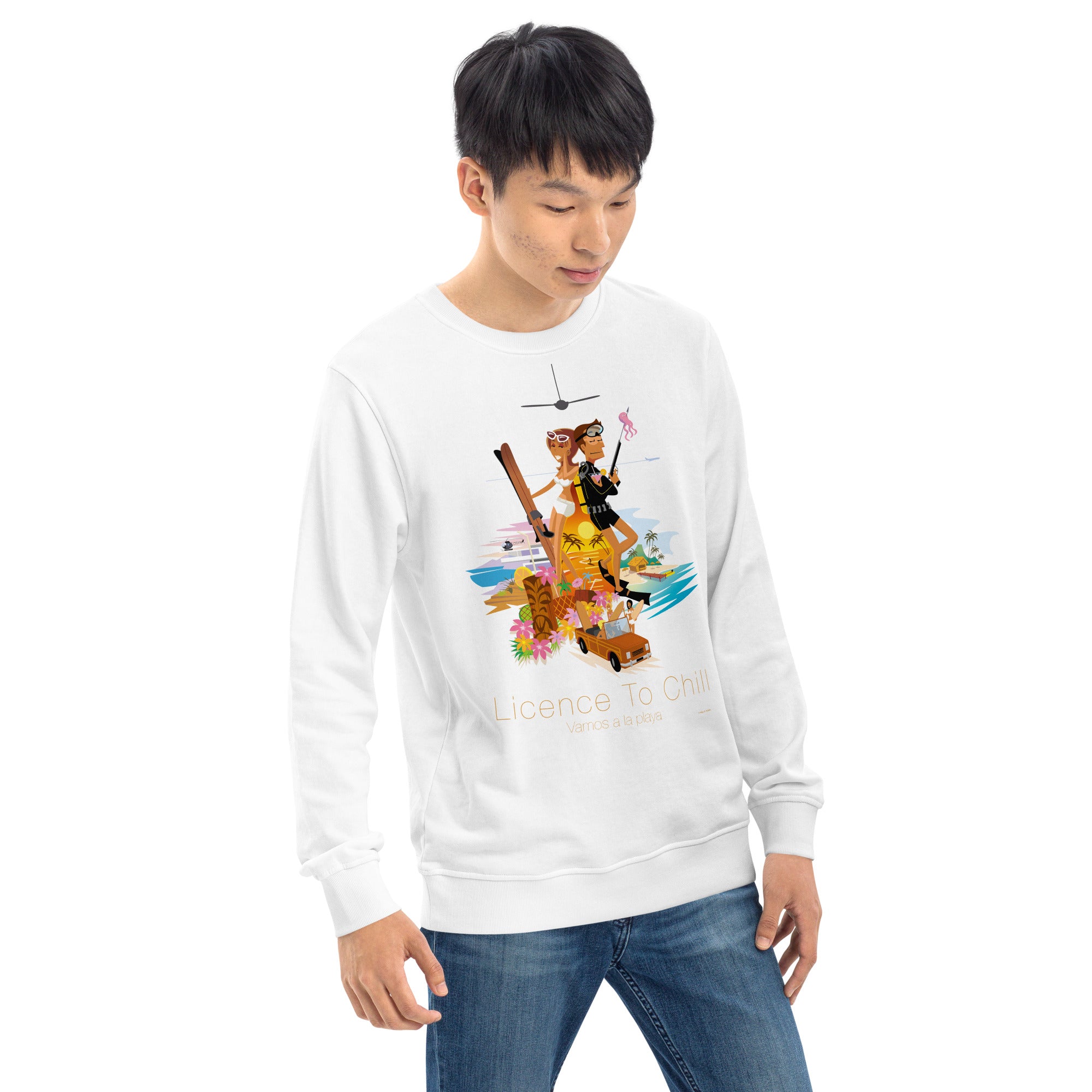 Sweat écologique unisexe License to Chill Vamos a la Playa