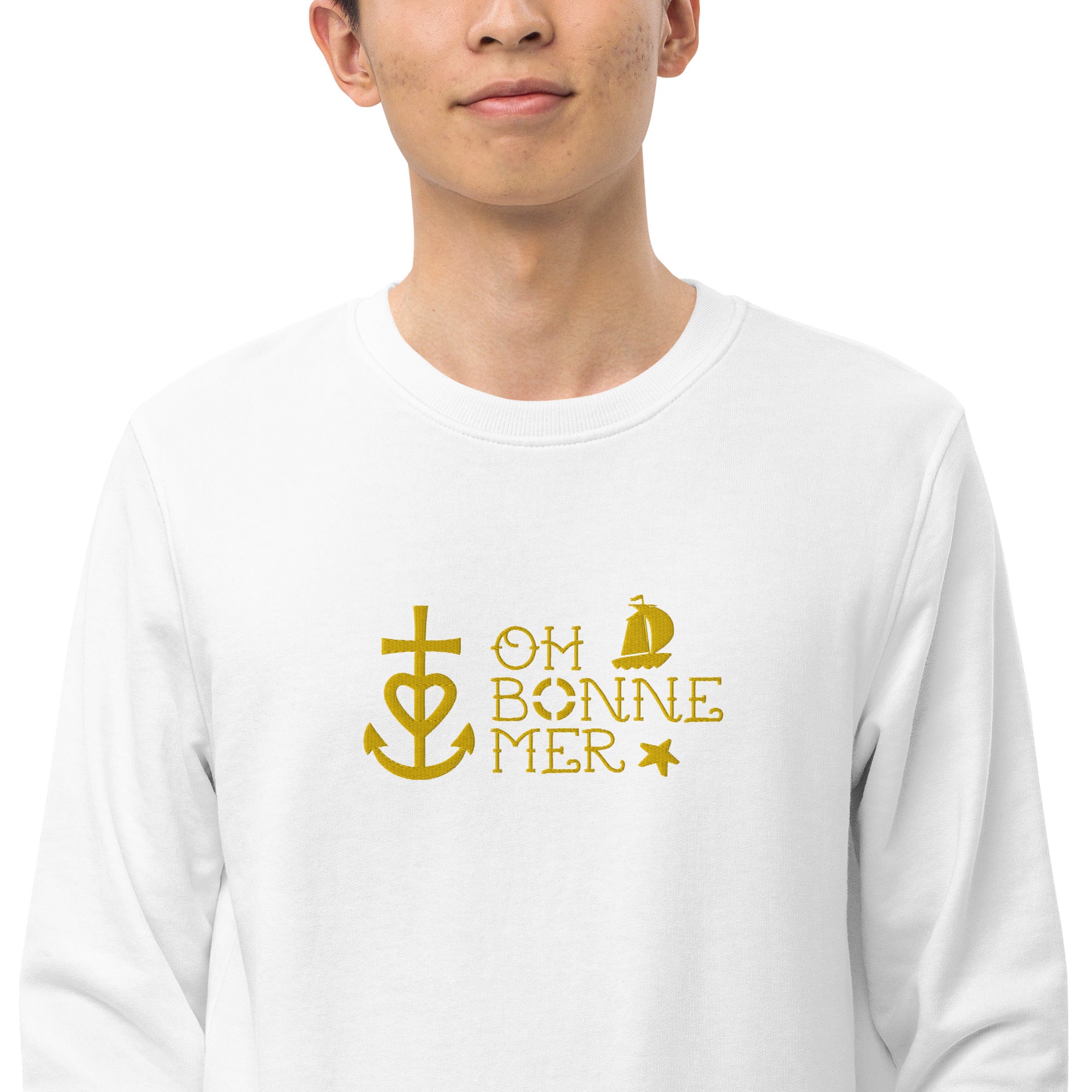 Sweat écologique unisexe Oh Bonne Mer 2 brodé gold