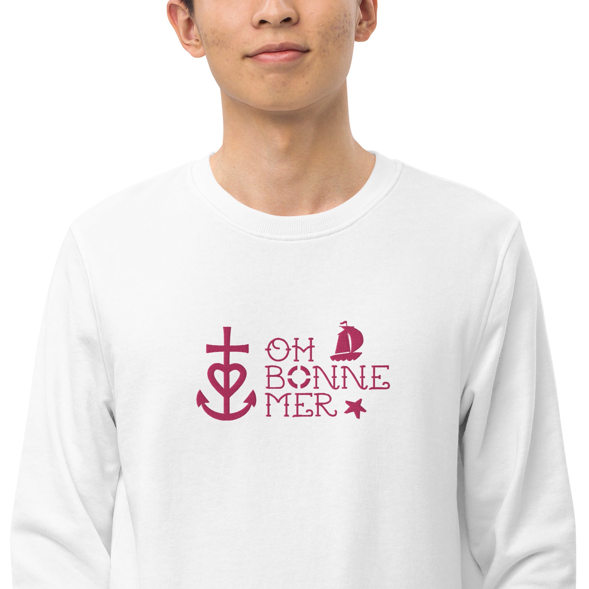 Sweat écologique unisexe Oh Bonne Mer 2 flamingo brodé