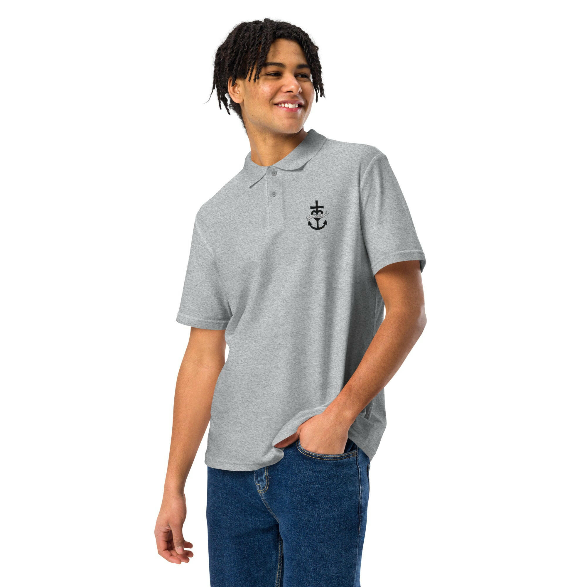 Polo piqué unisexe Oh Bonne Mer 1 brodé