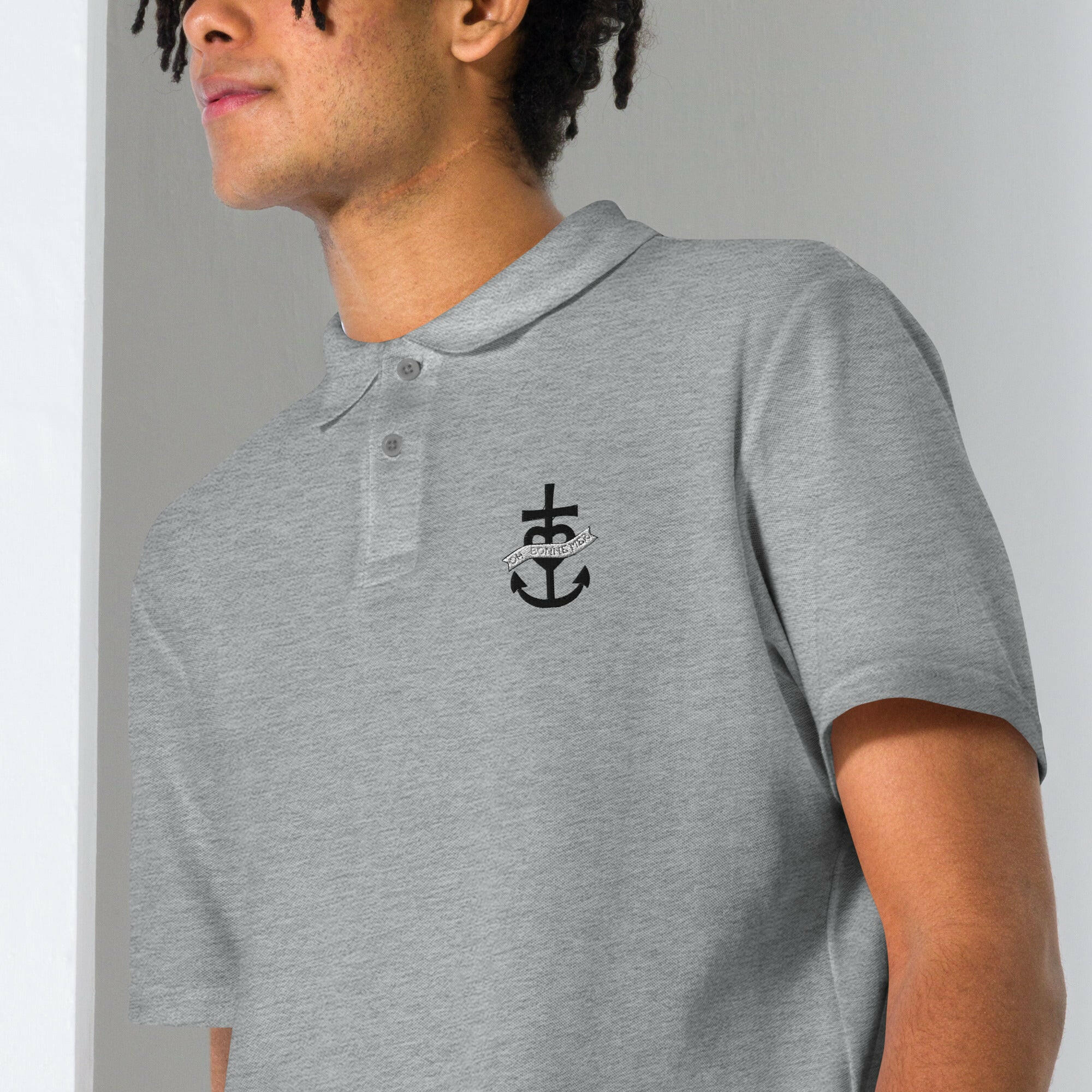 Polo piqué unisexe Oh Bonne Mer 1 brodé