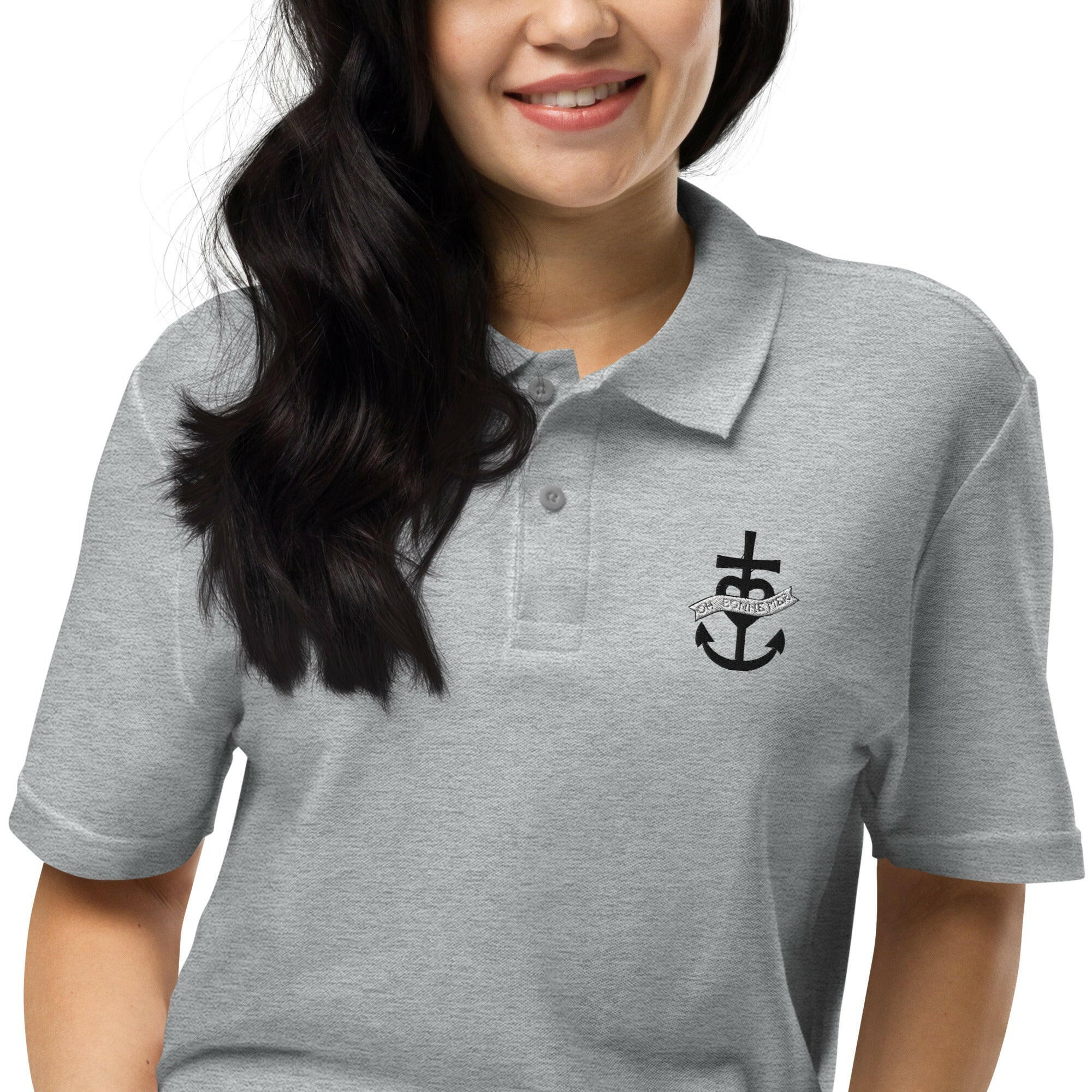Polo piqué unisexe Oh Bonne Mer 1 brodé
