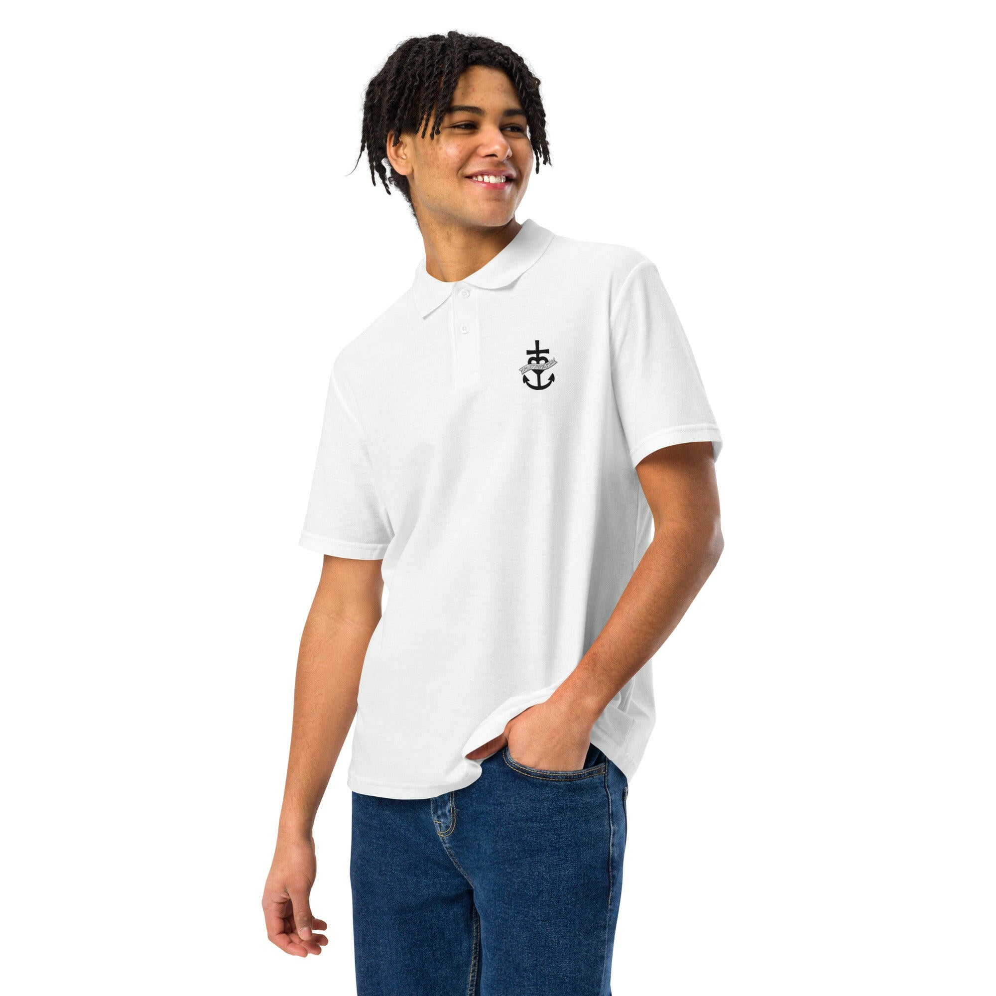 Polo piqué unisexe Oh Bonne Mer 1 brodé