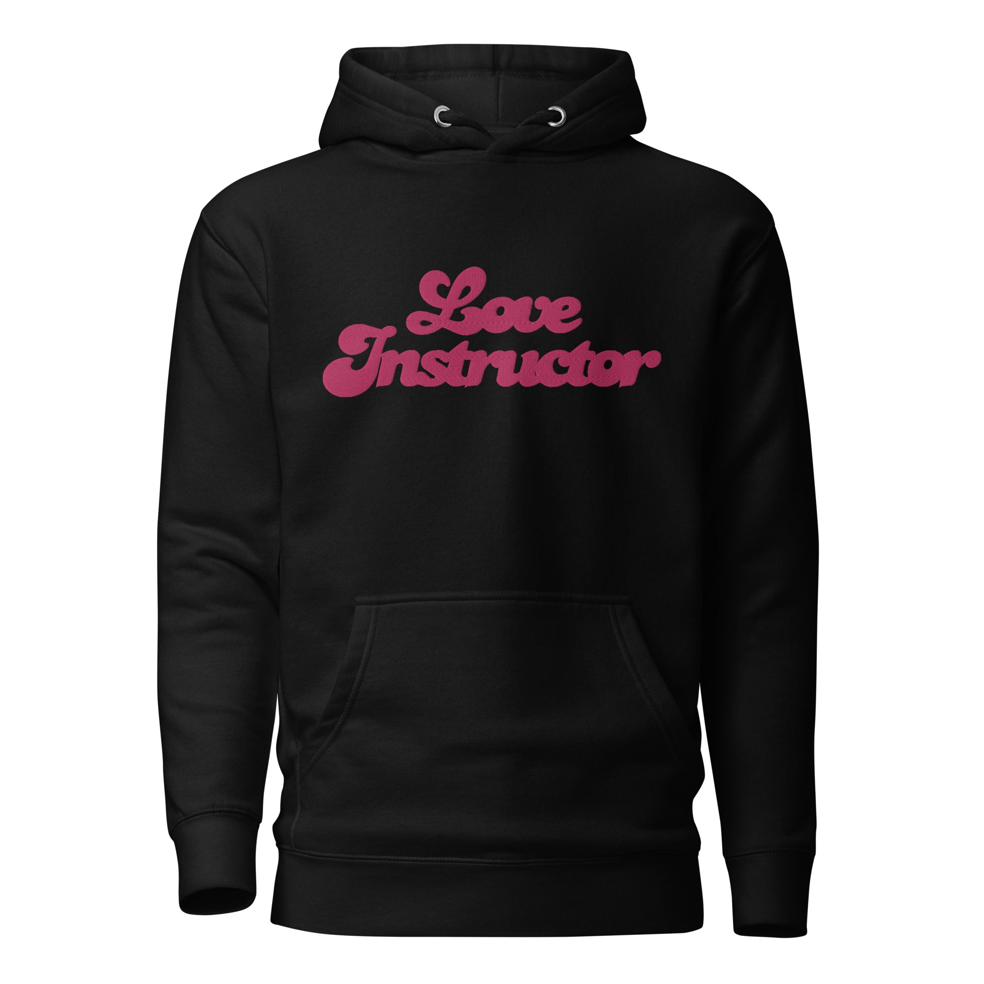 Sweat à capuche unisexe en coton Love Instructor grand motif brodé