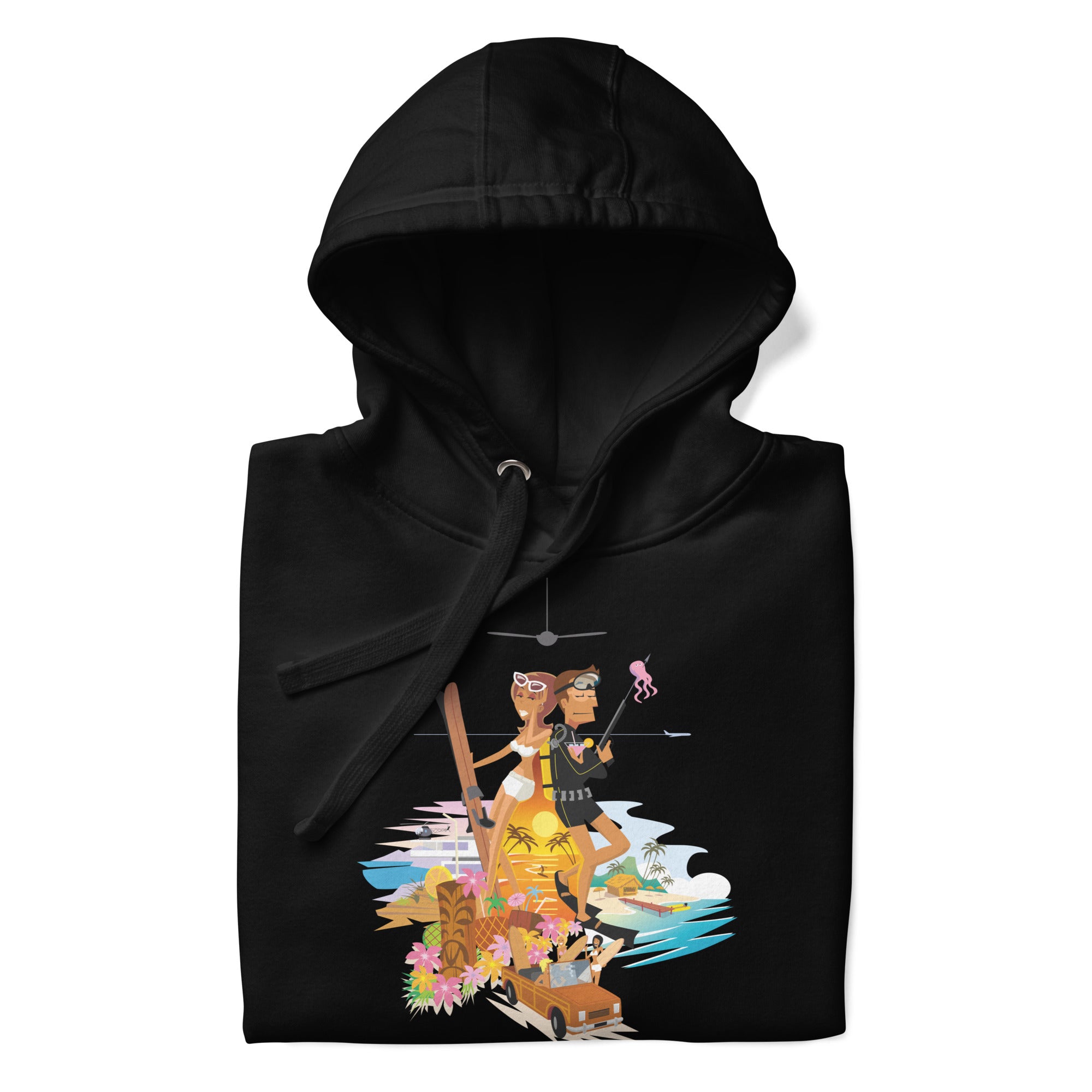 Sweat à capuche unisexe en coton License to Chill Vamos a la Playa