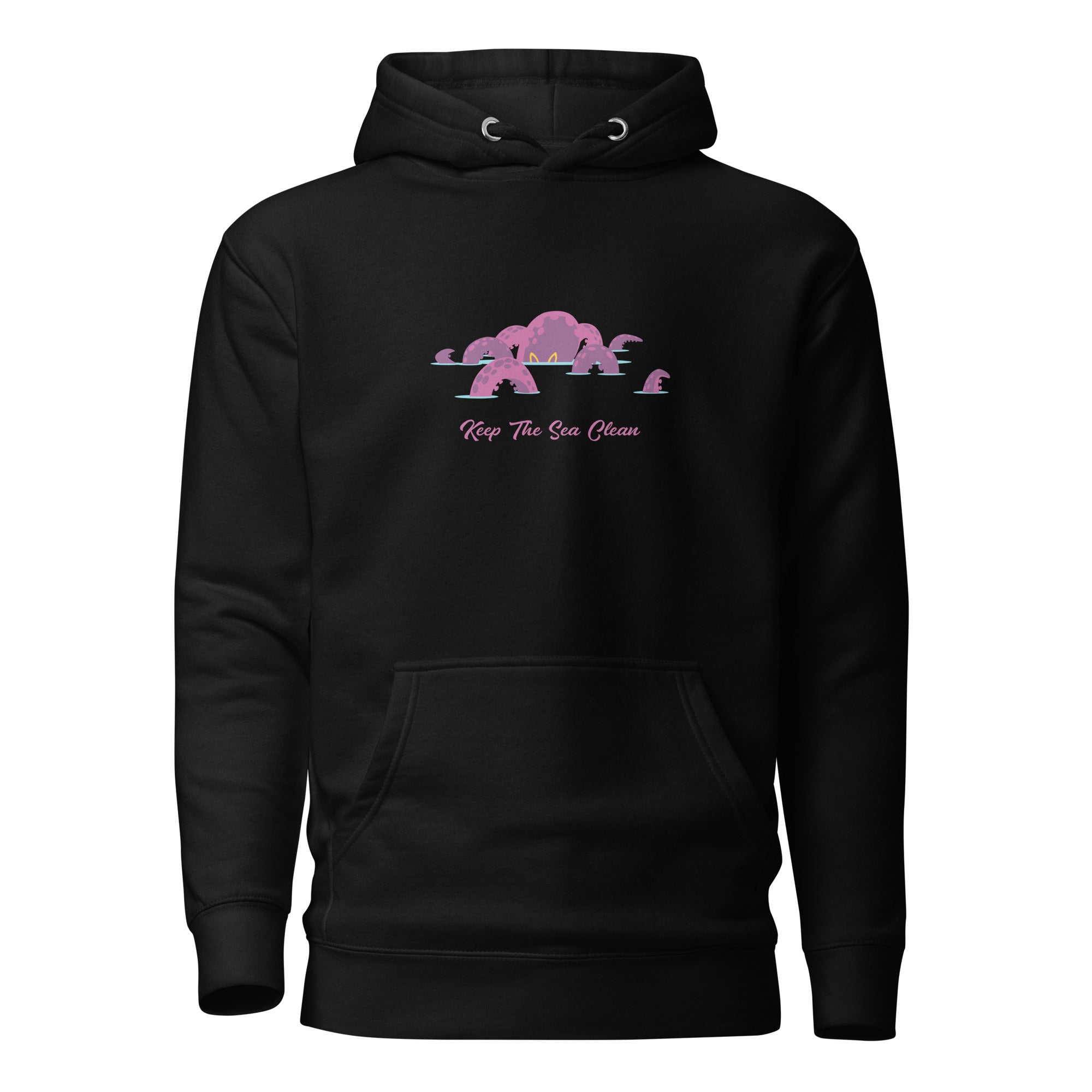 Unisex Cotton Hoodie Octopus Purple