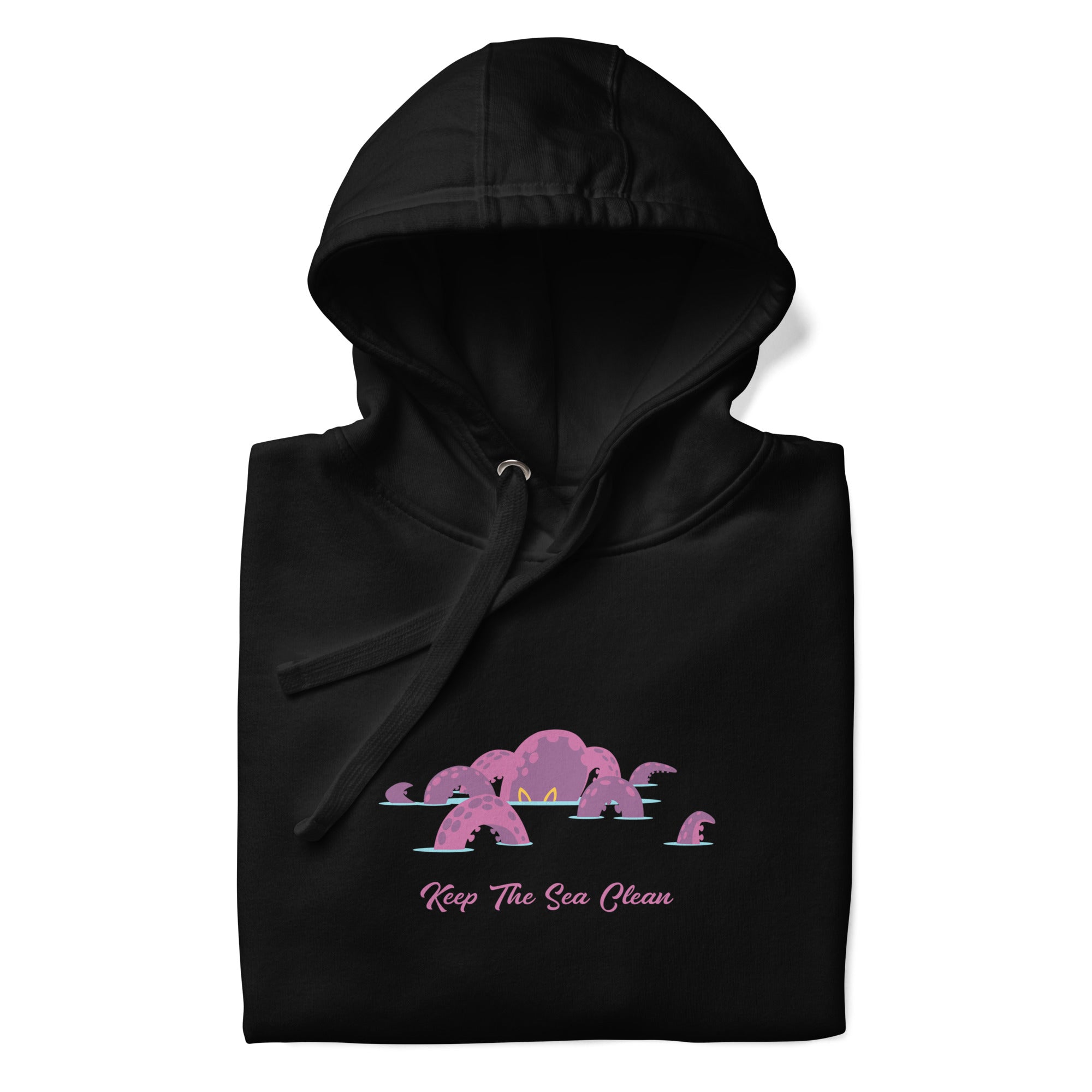 Unisex Cotton Hoodie Octopus Purple